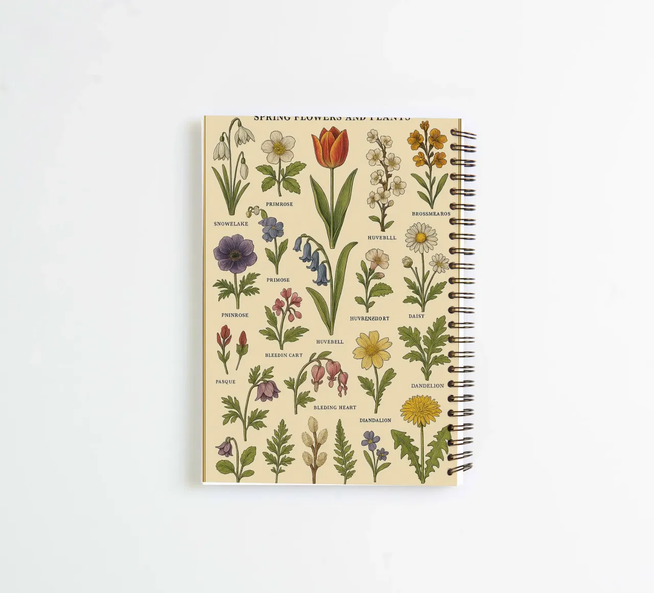 snowflake primrose tulip brossemaeros spiral notebook by Graham Robertson