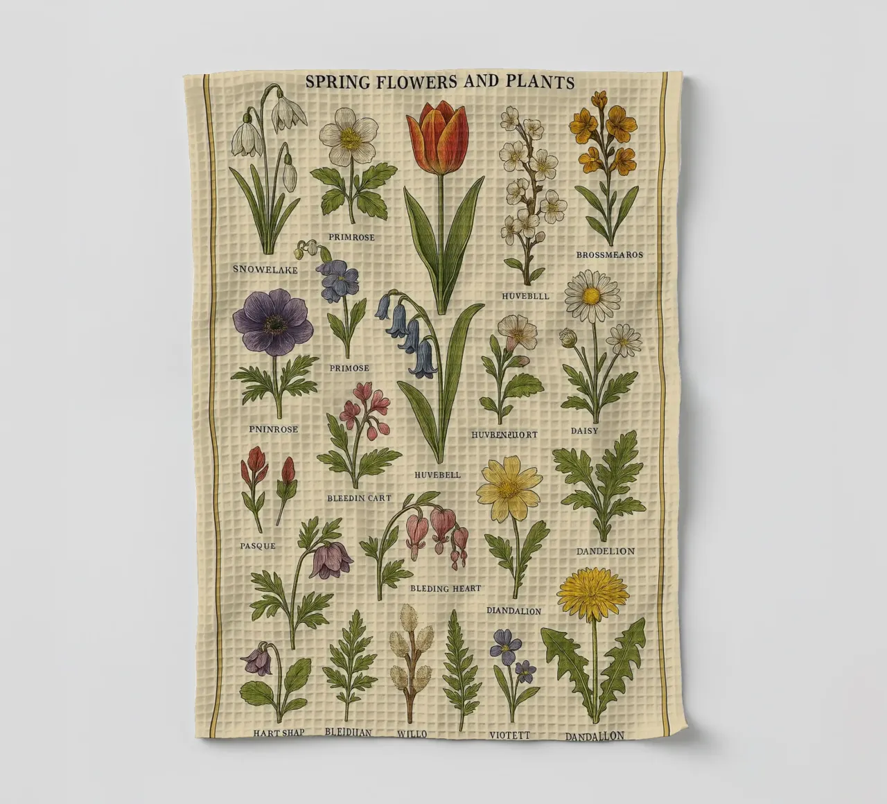 fiocco di neve primula tulipano brossemaeros canovaccio da cucina da Graham Robertson