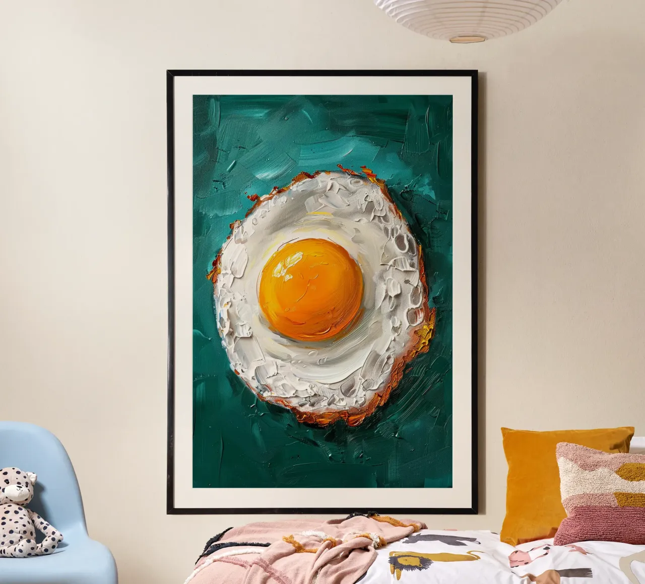 Golden Breakfast poster con telaio in alluminio da Mosaic Dialogue