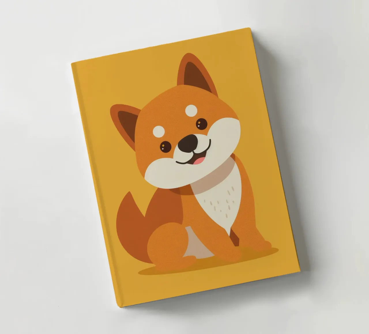 Carino Shiba Inu a cartoni animati con un'espressione amichevole diario da DesignDoodle