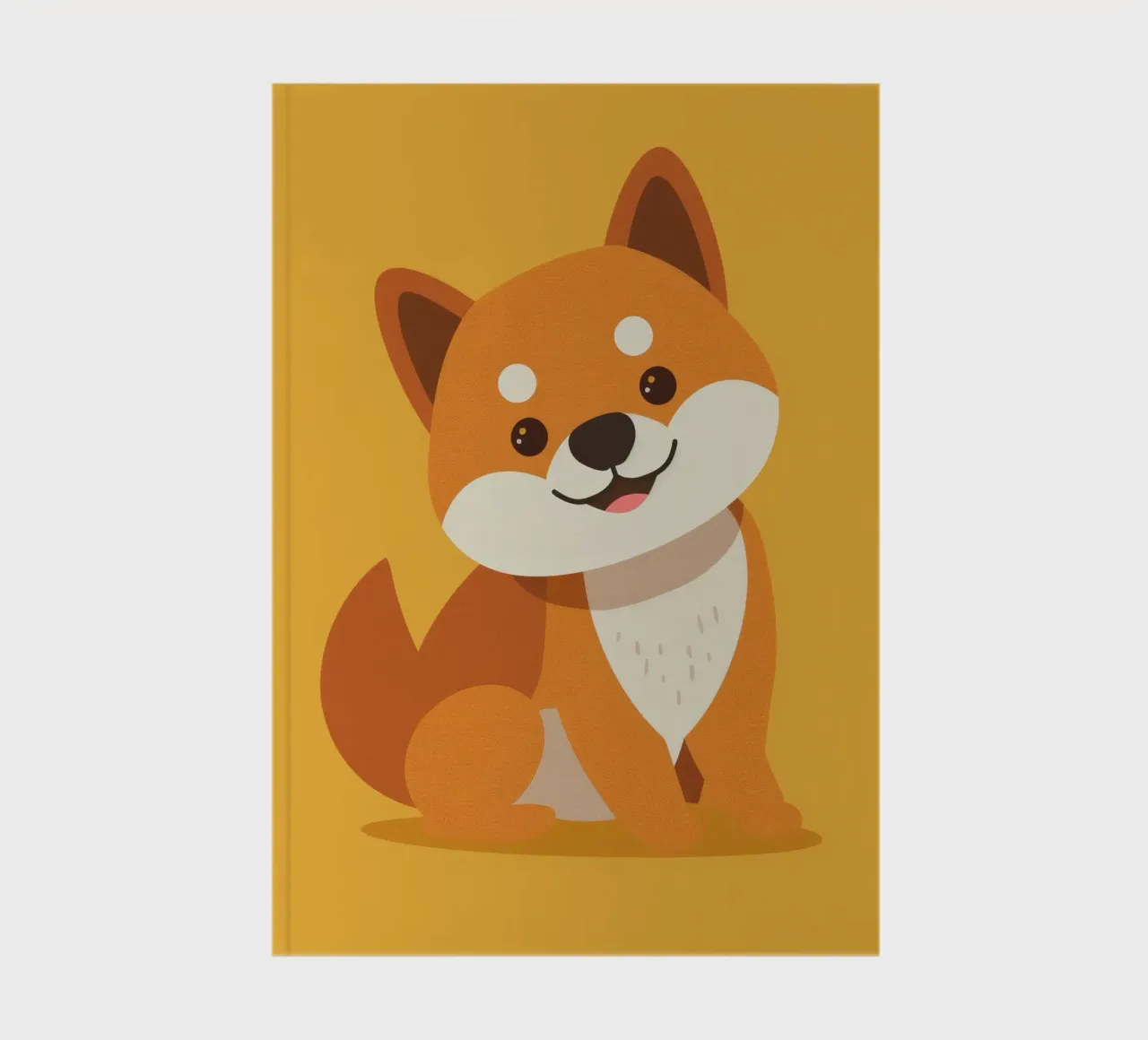 Carino Shiba Inu a cartoni animati con un'espressione amichevole diario da DesignDoodle