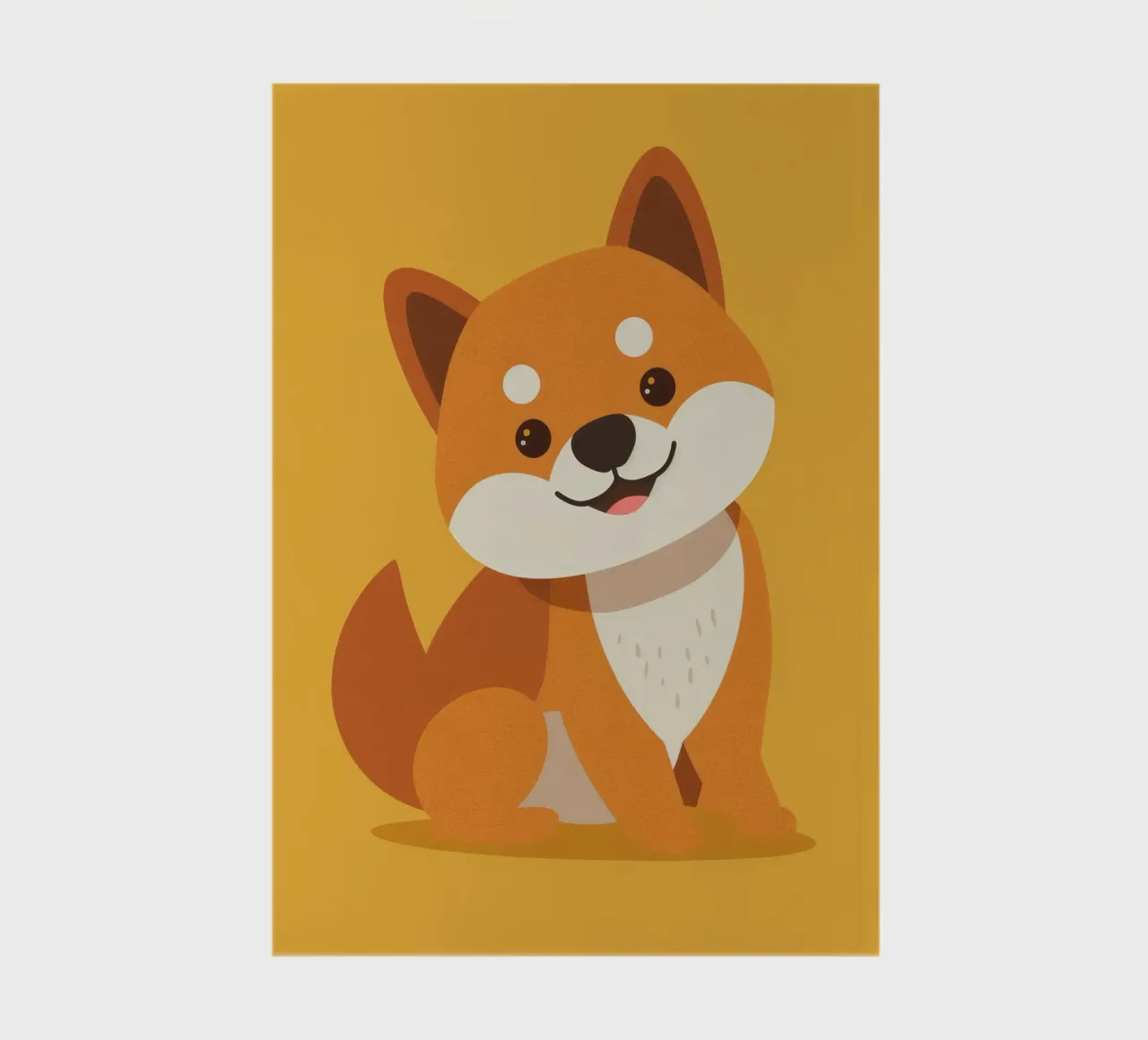 Carino Shiba Inu a cartoni animati con un'espressione amichevole diario da DesignDoodle