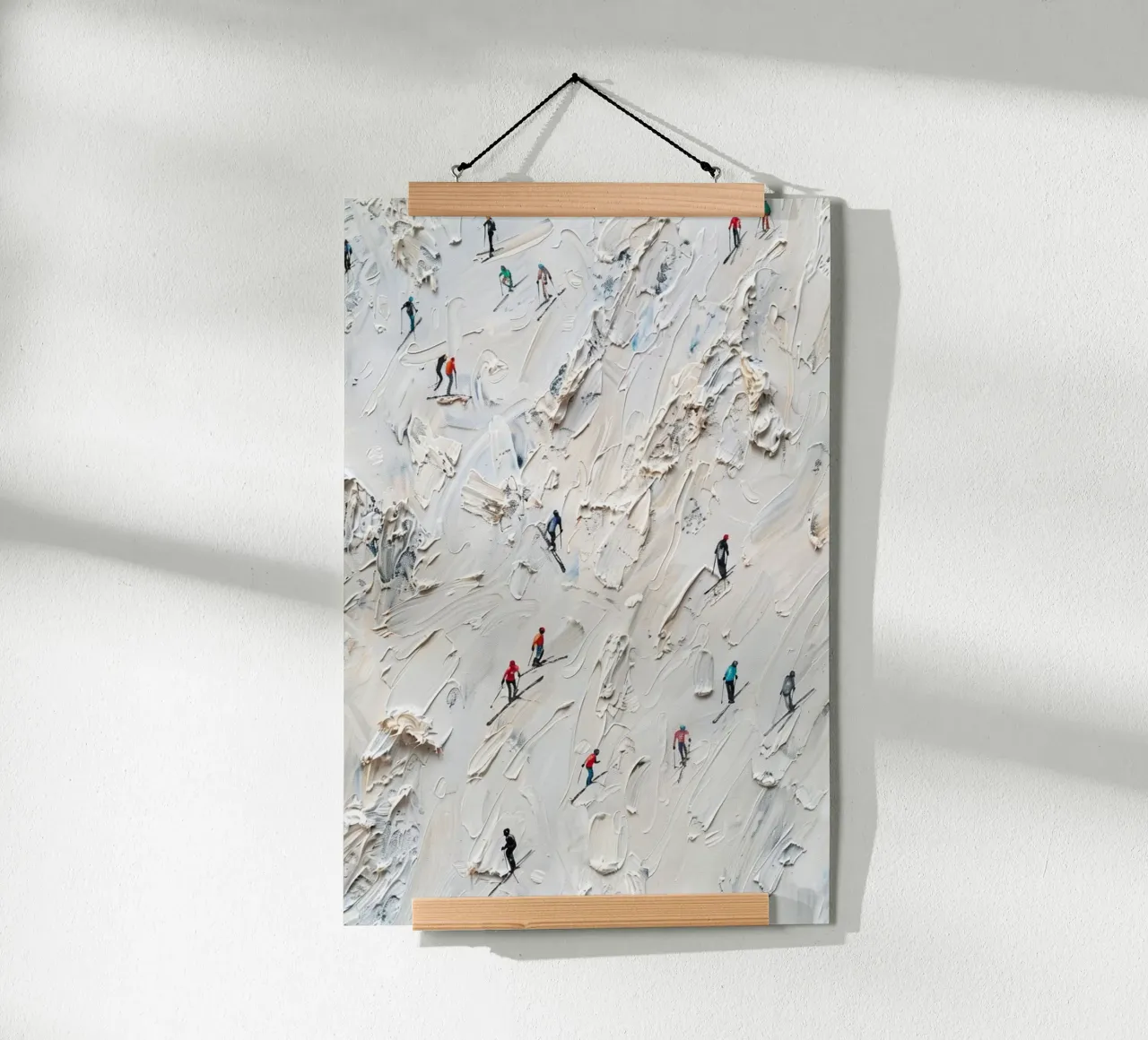Mountain Rush poster with wooden frame by Mosaic Dialogue
