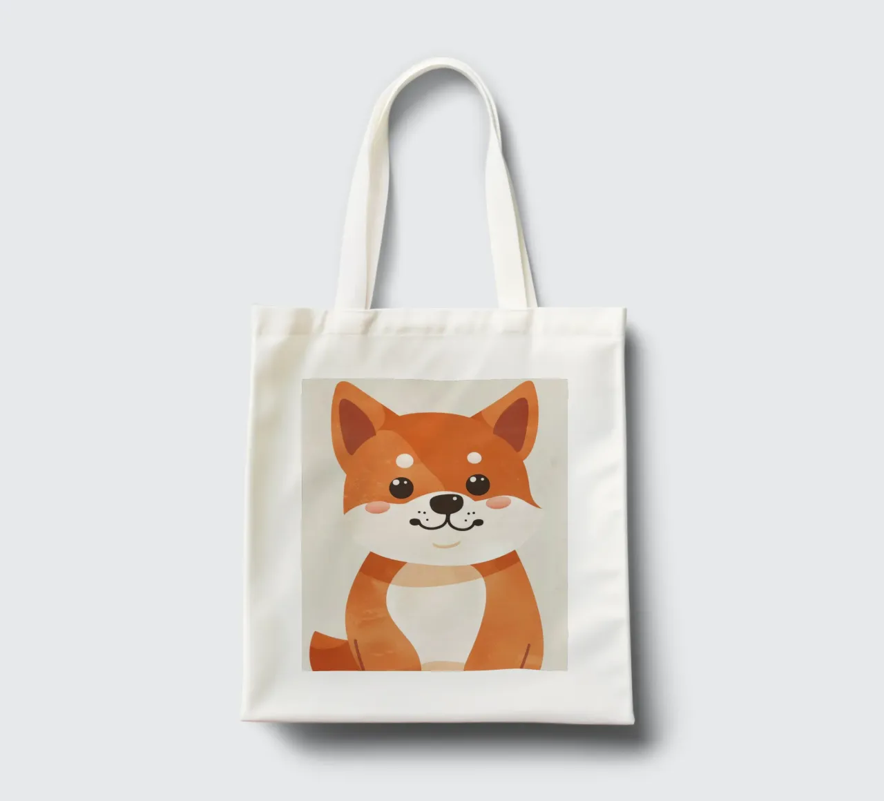 Cheerful Shiba Inu bright eyes and charming smile tote bag by DesignDoodle