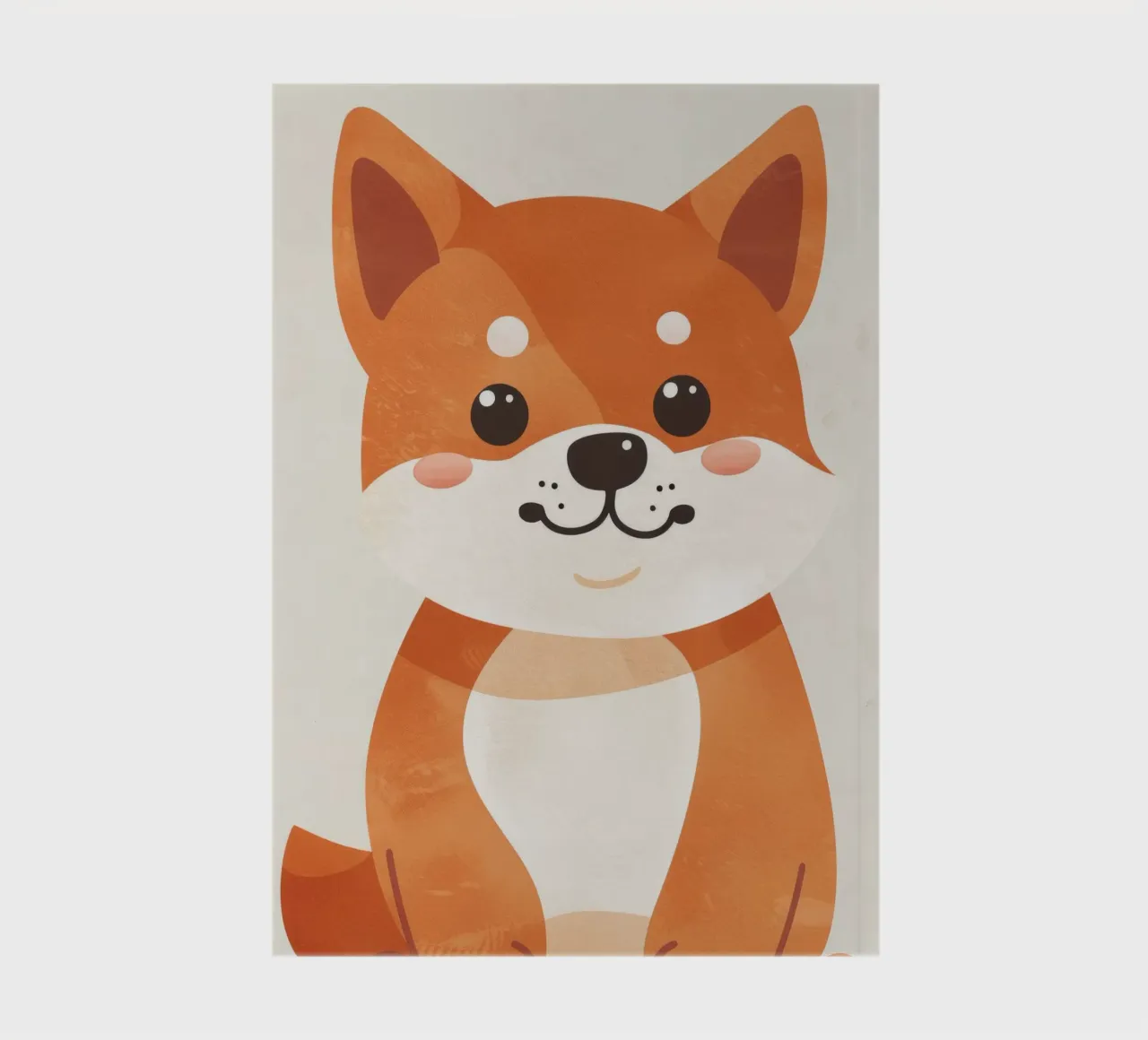 Shiba Inu joyeux, yeux brillants et sourire charmant carnet de notes de DesignDoodle
