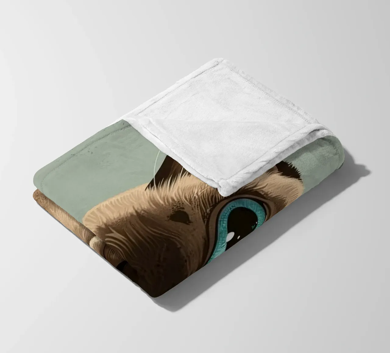 Adorabile gatto siamese con grandi occhi azzurri ed espressivi coperta in pile da DesignDoodle