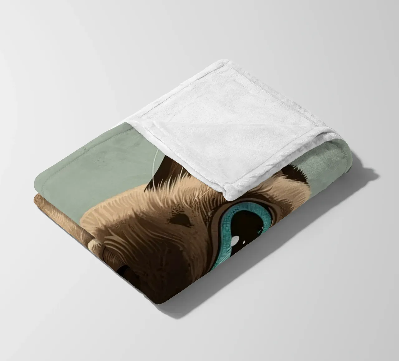 Adorabile gatto siamese con grandi occhi azzurri ed espressivi coperta in pile da DesignDoodle