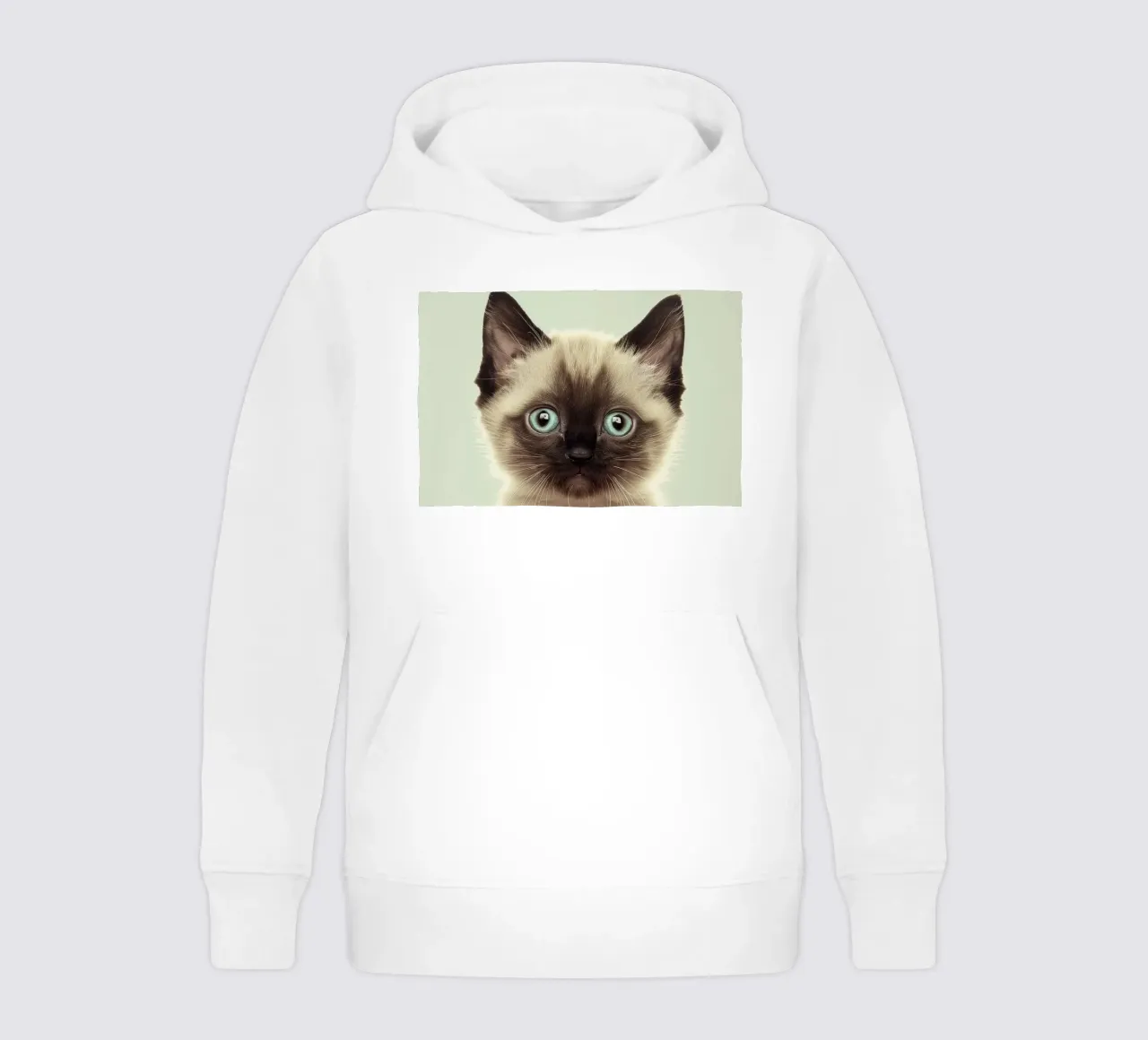 Un simpatico gattino con straordinari occhi azzurri e marcature distinte felpa bambino con cappuccio da DesignDoodle