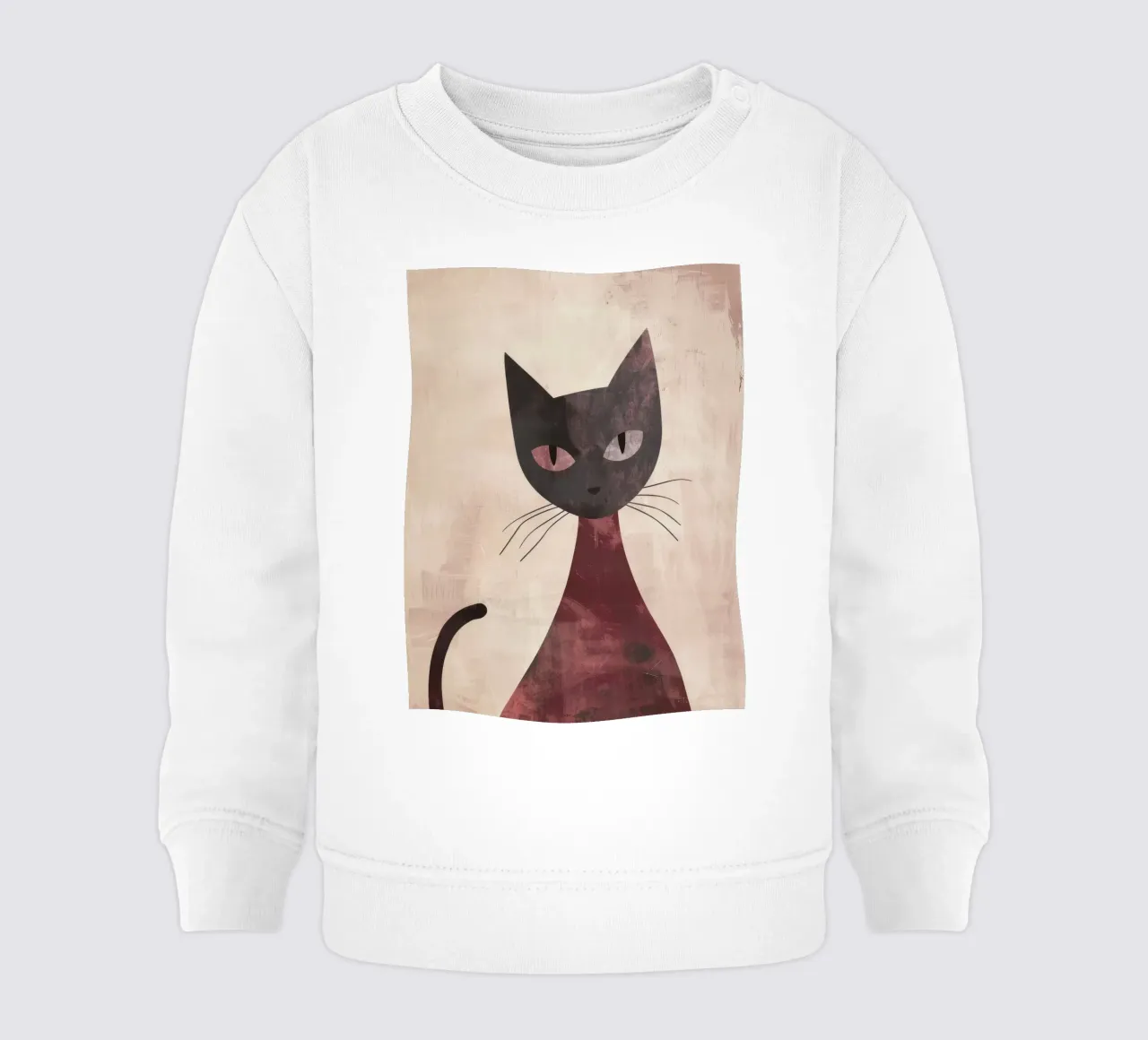 Rappresentazione artistica astratta di un gatto nero felpa neonato da DesignDoodle