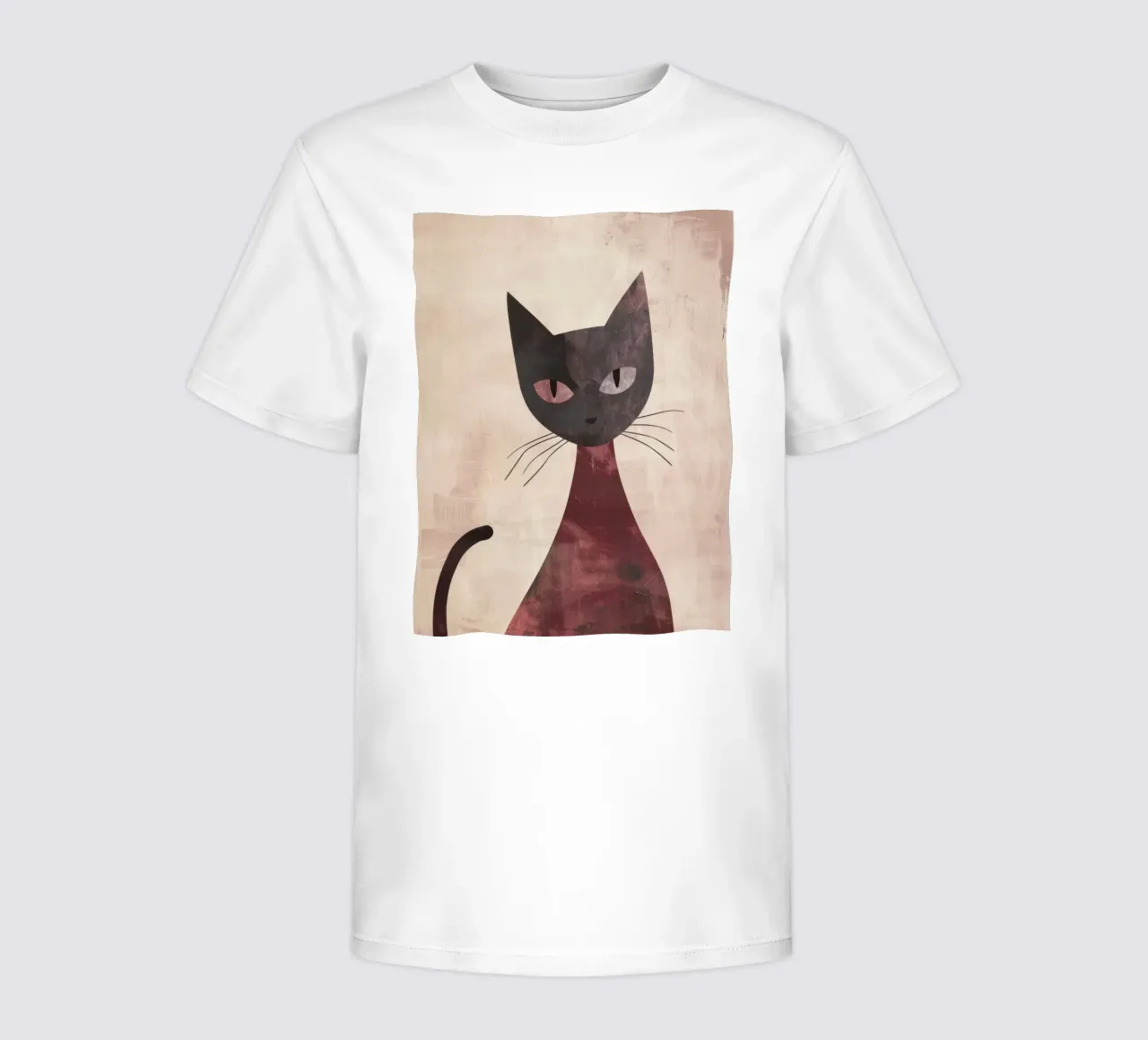 Abstract art representation of a black cat kids t-shirt by DesignDoodle