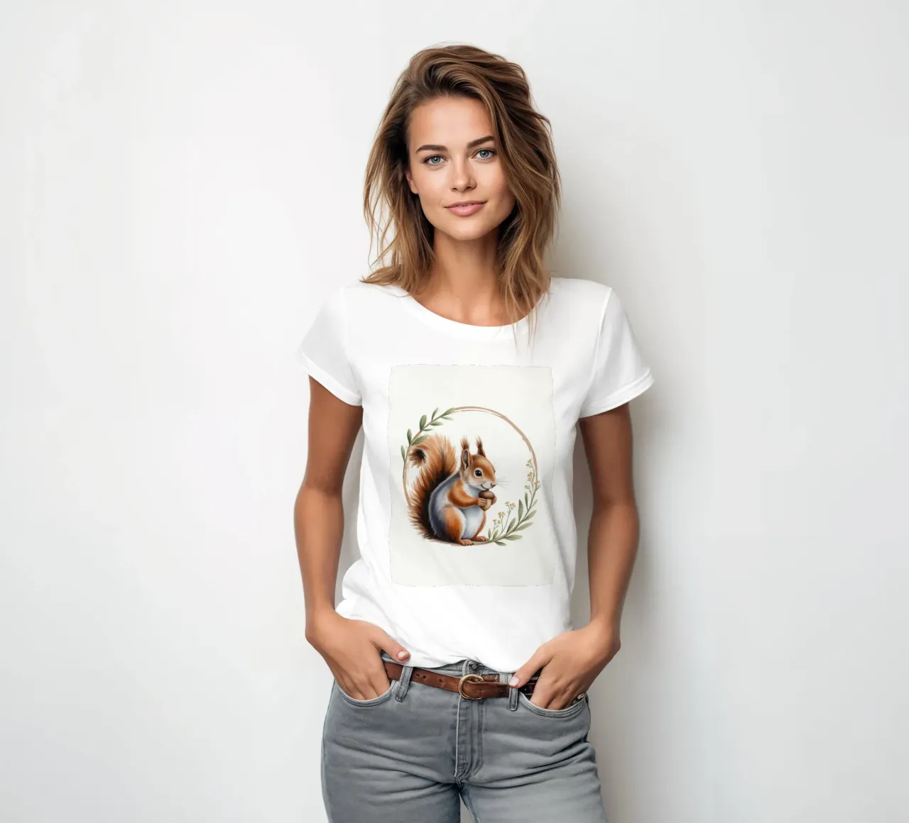 Max the Little Sqirrel women's fitted t-shirt by Klitzeklein