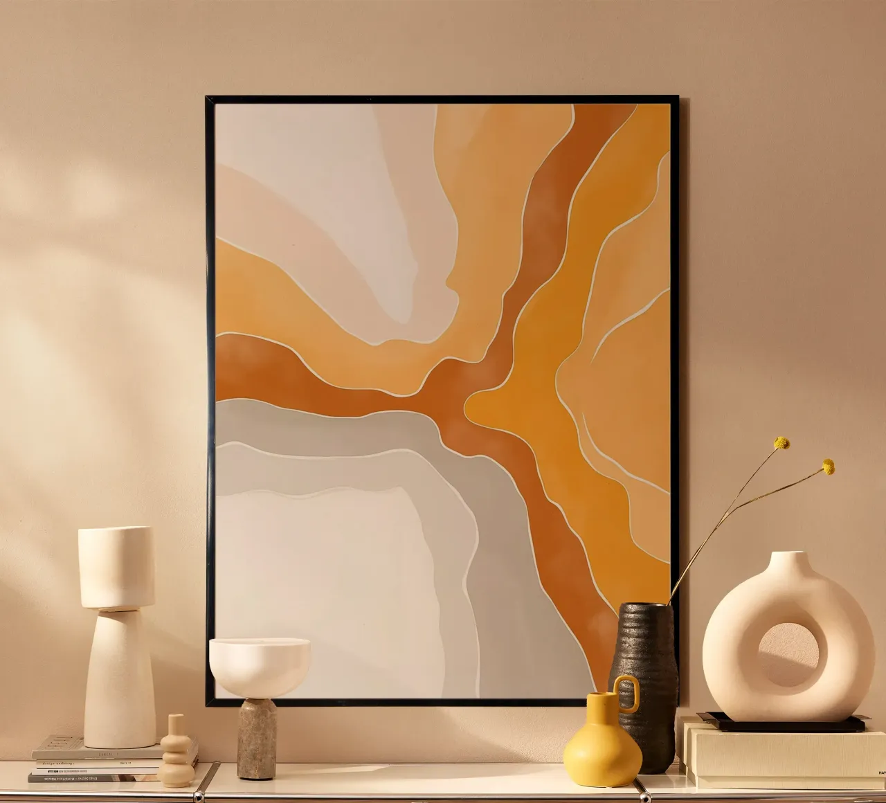 Marrone astratto poster da Pictura