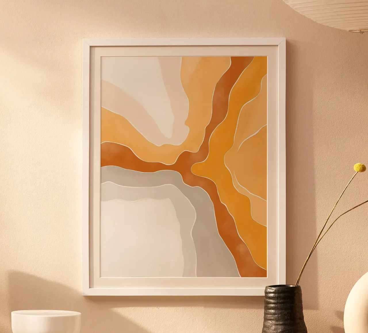 Marrone astratto poster da Pictura