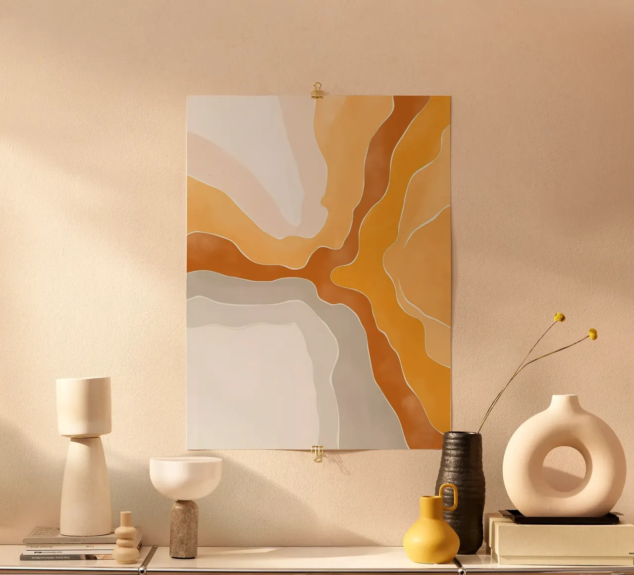 Marrone astratto poster da Pictura