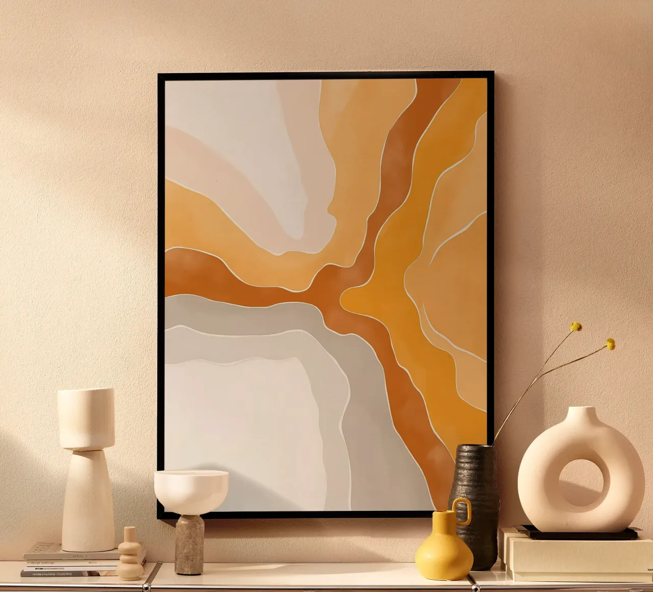 Marrone astratto poster da Pictura