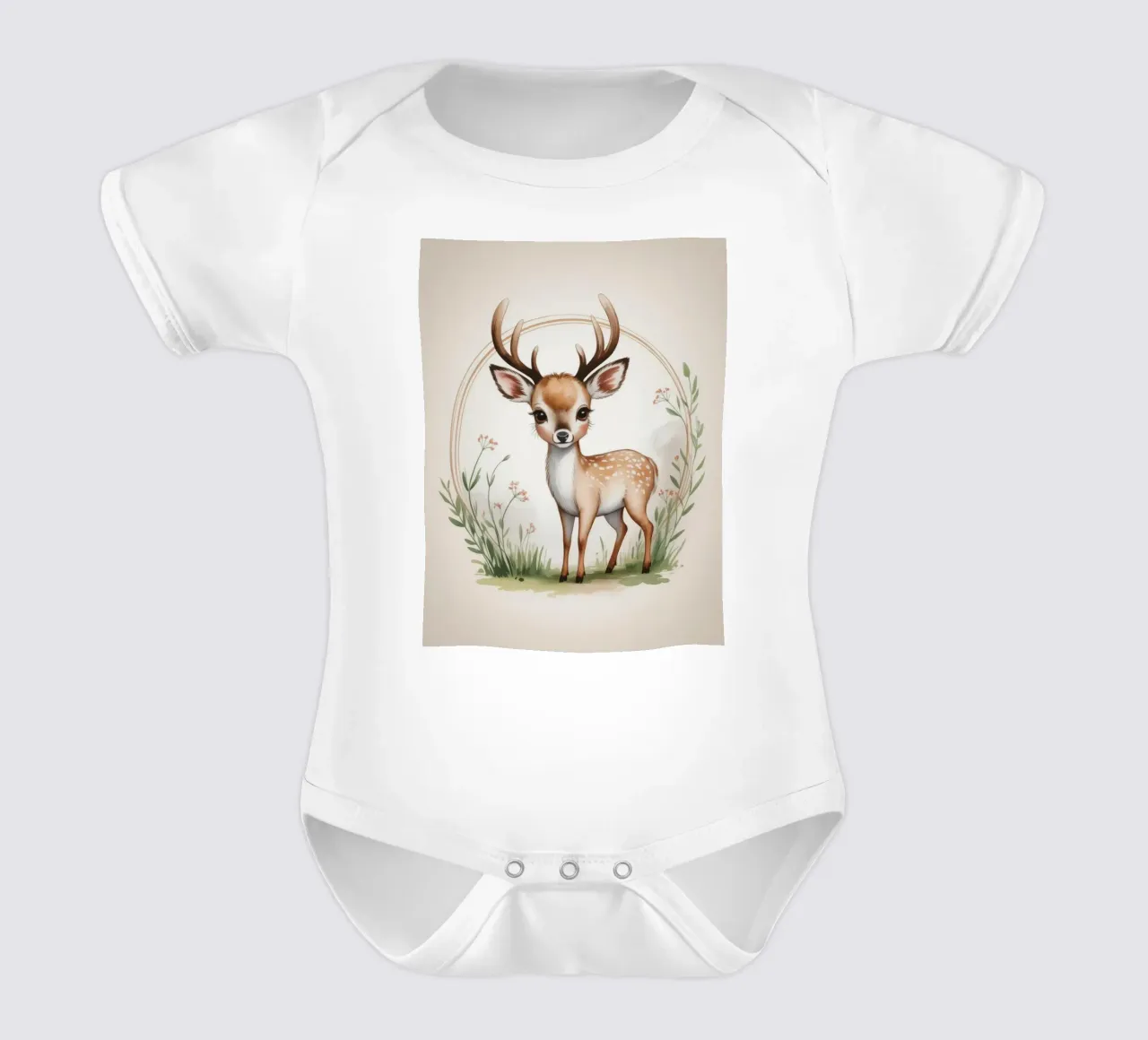 Hazel the Little Deer body neonato maniche corte da Klitzeklein