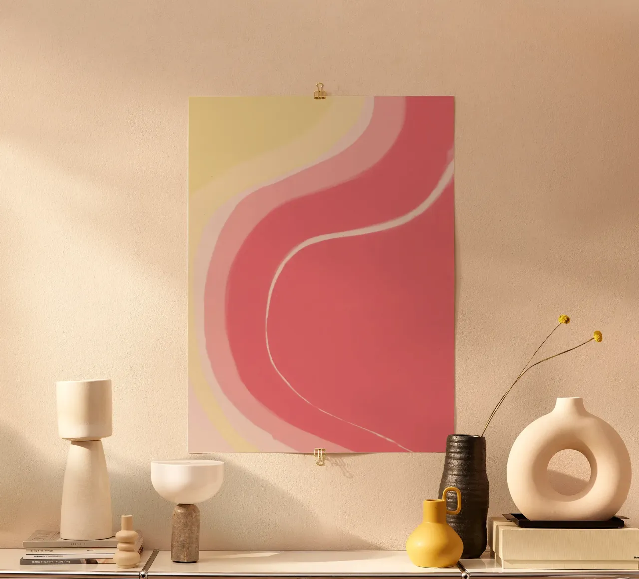 Rosa e giallo poster da Pictura