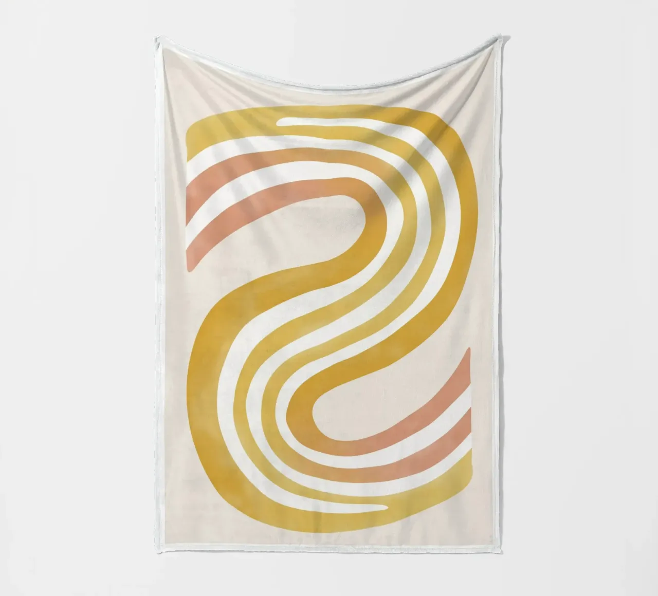 Abstract in soft colors fleece blanket by Pictura
