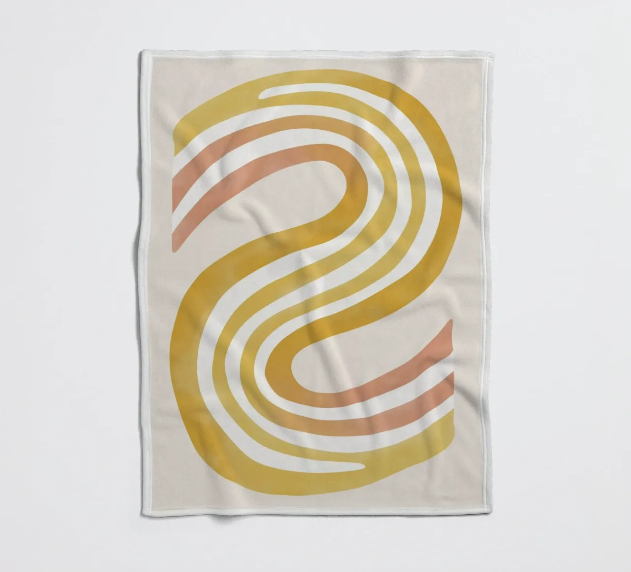 Abstract in soft colors fleece blanket by Pictura