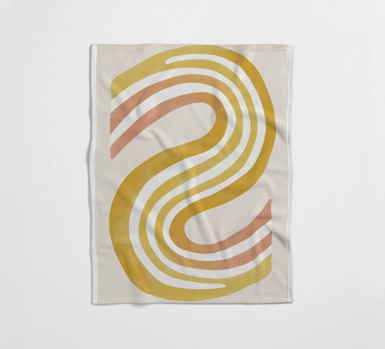 Abstract in soft colors fleece blanket by Pictura