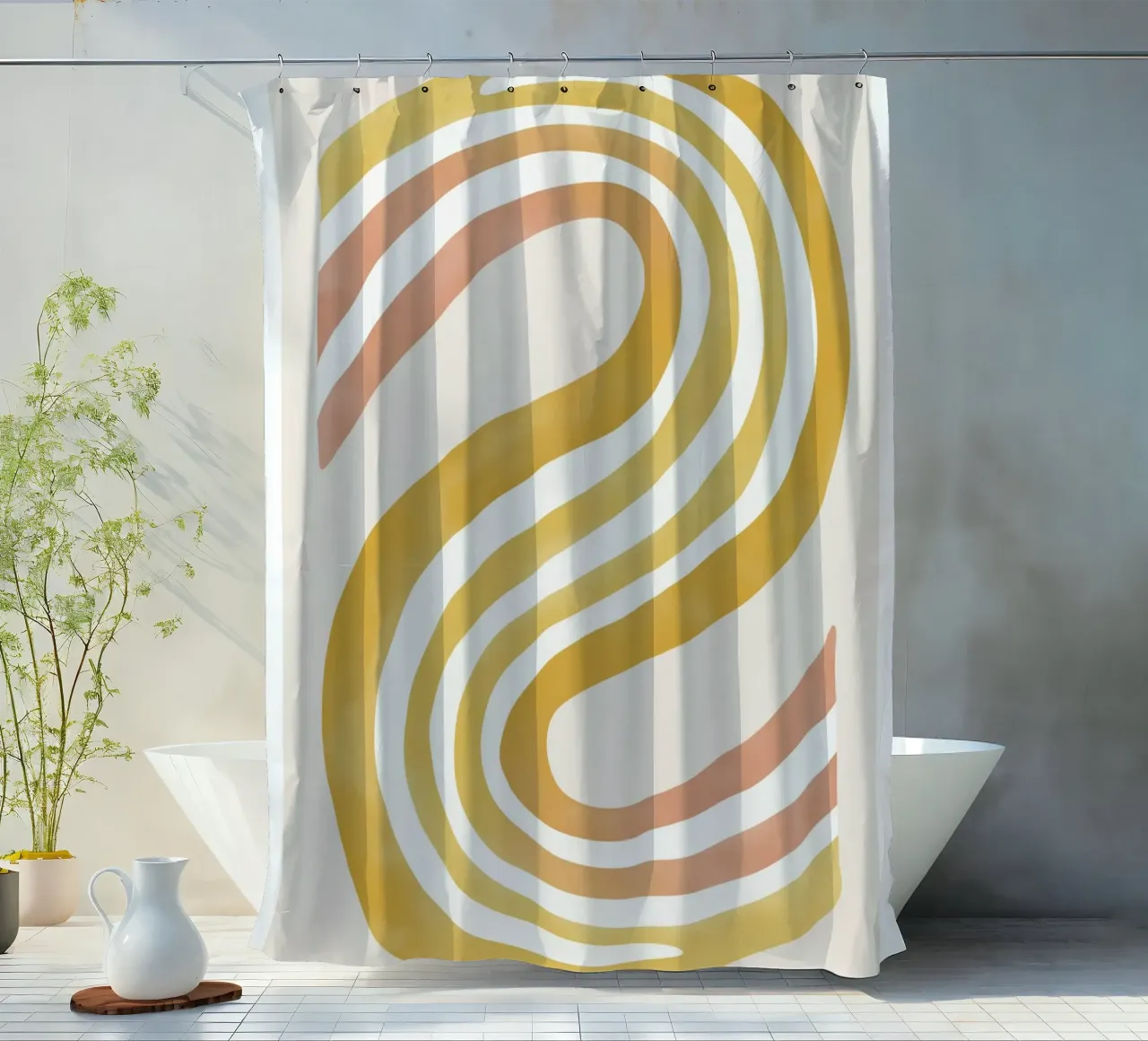 Astratto in colori tenui tenda da doccia da Pictura