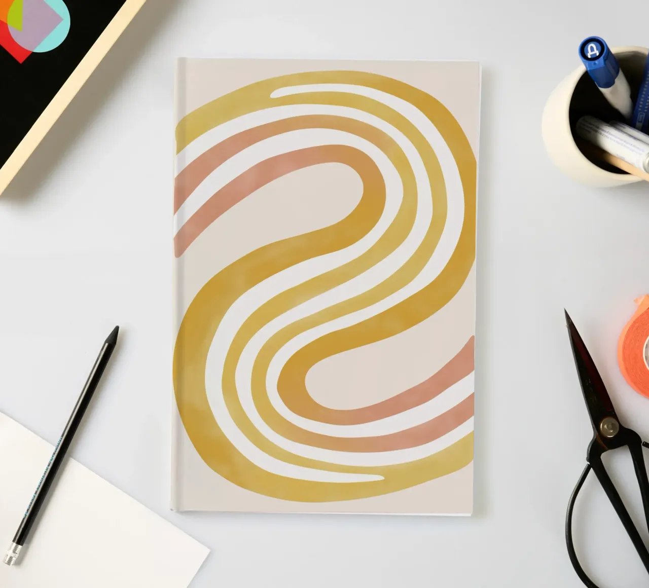 Abstract in soft colors notebook by Pictura