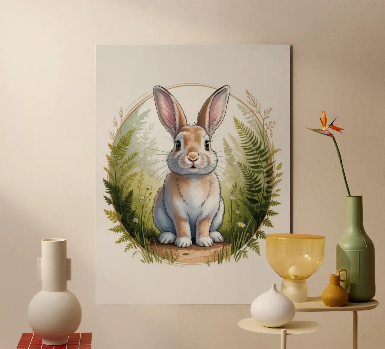 Hoppel the Little Rabbit alluminio dibond da Klitzeklein