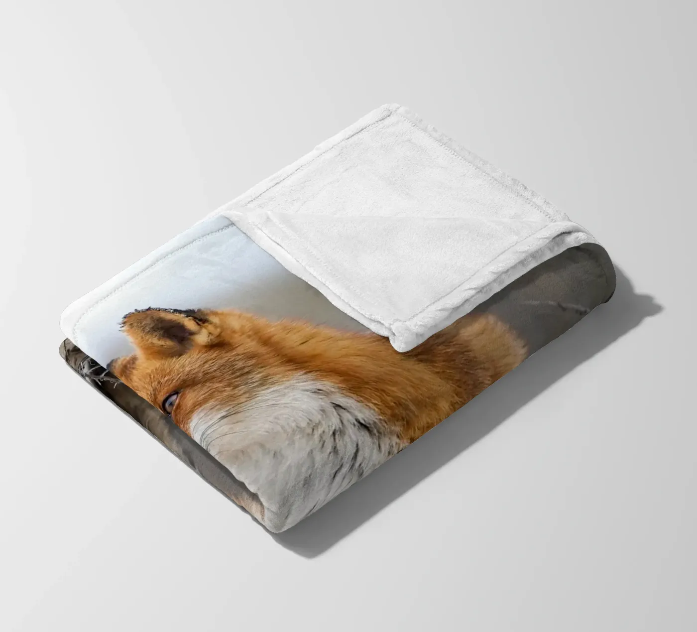 Rode vos fleecedeken van Tom's Wildlife