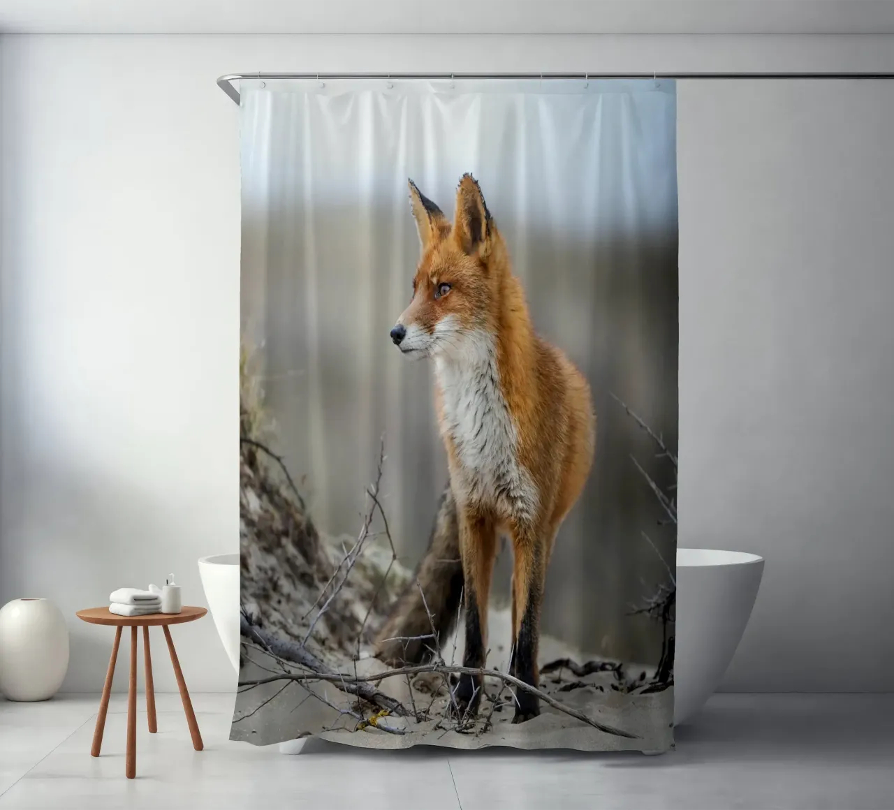 Rotfuchs Duschvorhang von Tom's Wildlife