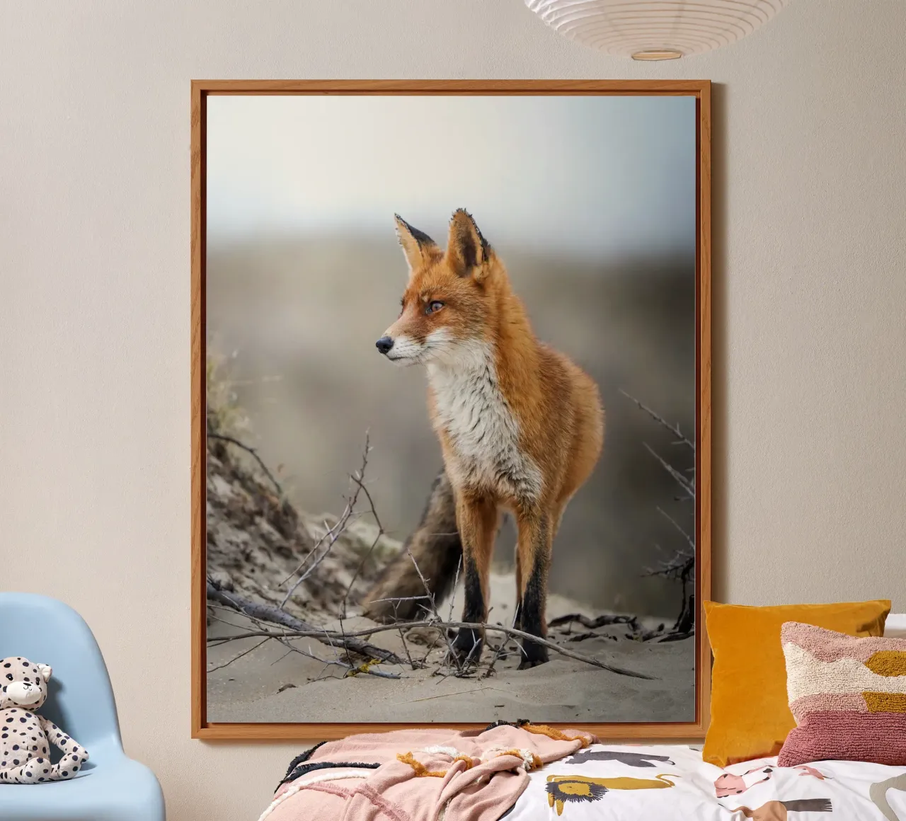 Red fox alu-dibond by Tom's Wildlife