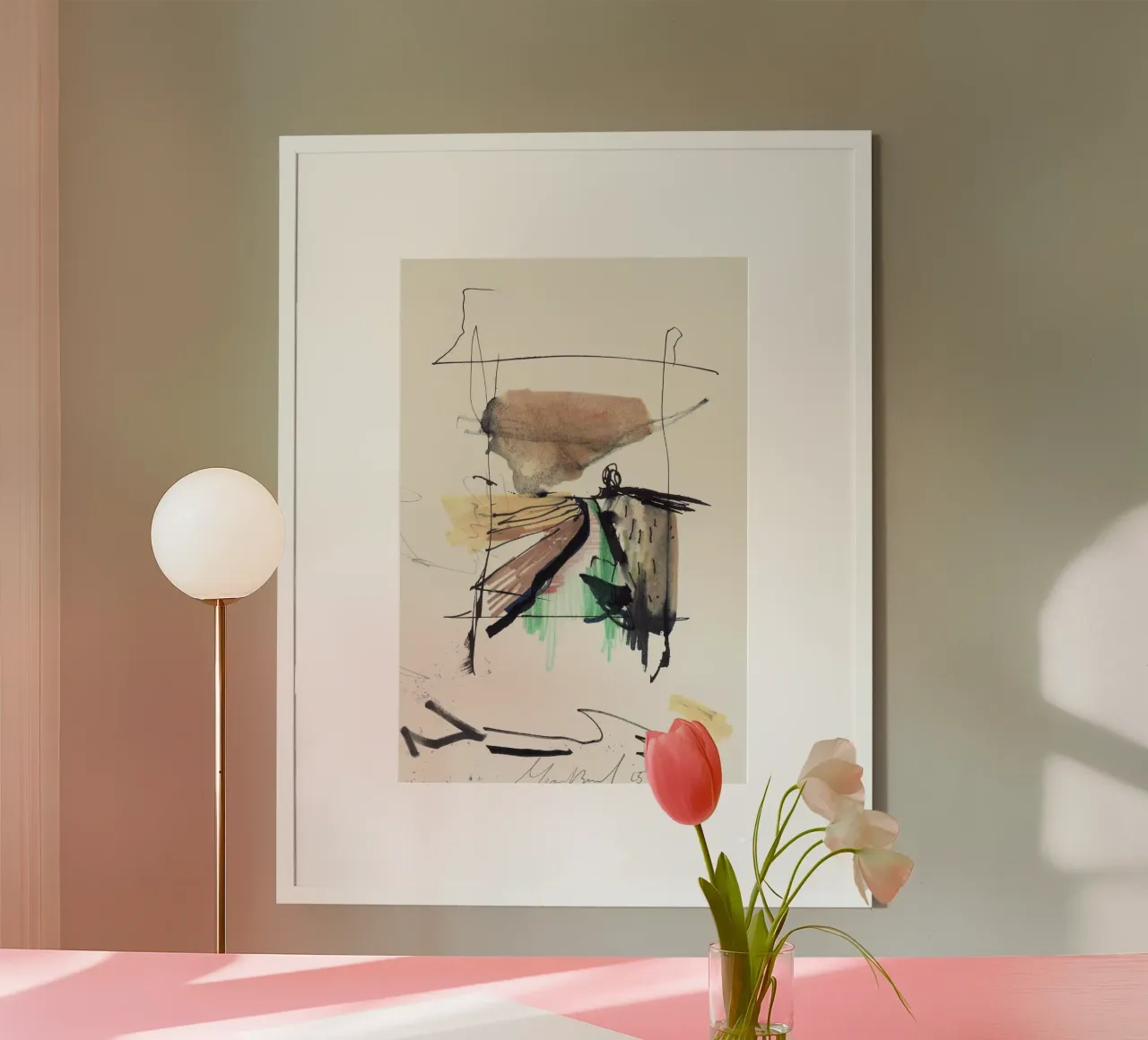 Fiandre. inchiostro/acquerello disegnato a mano Bozzetto poster con telaio in alluminio da ISABO Creations