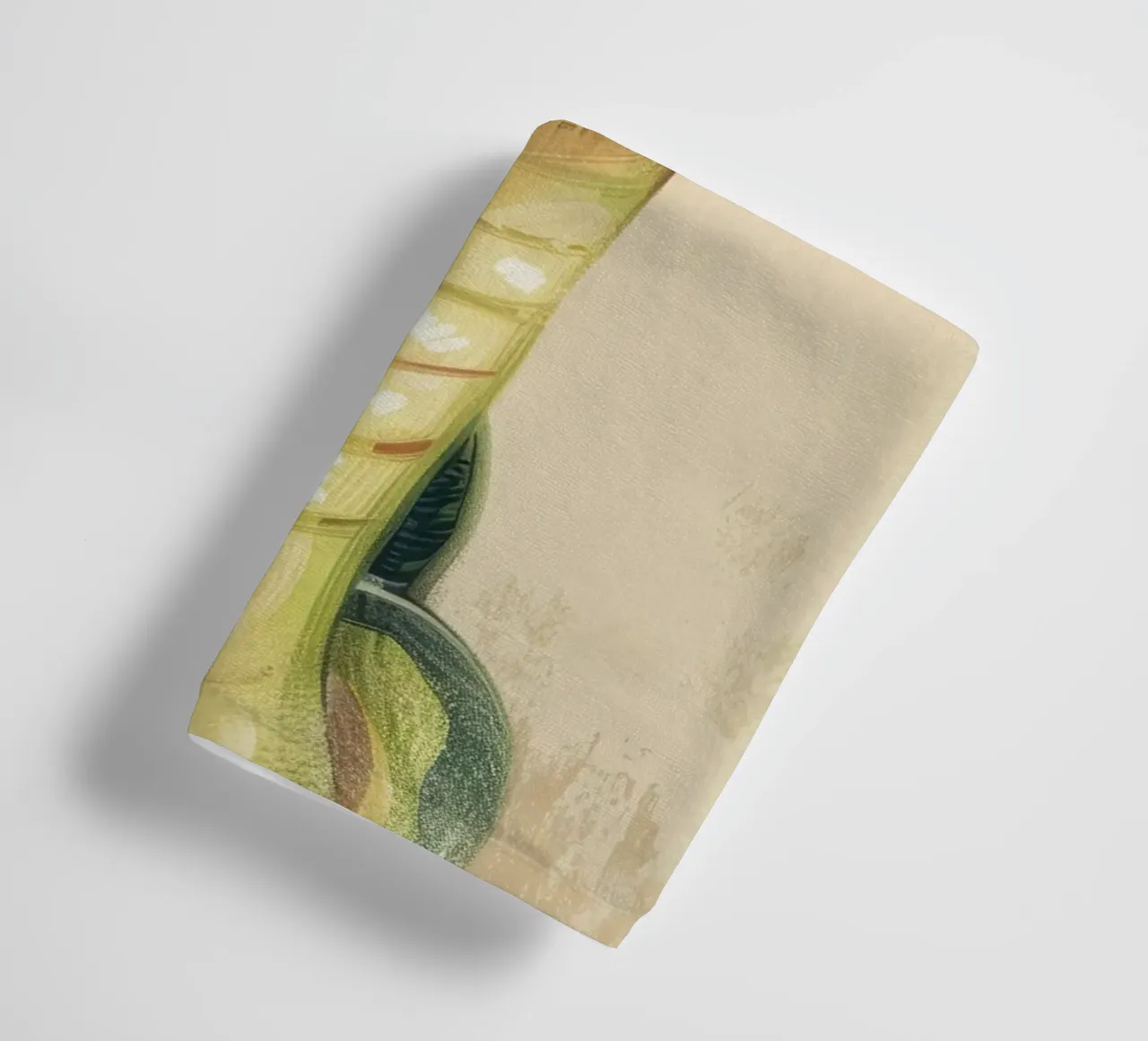 Snake with large eyes on a soft background towel by DesignDoodle