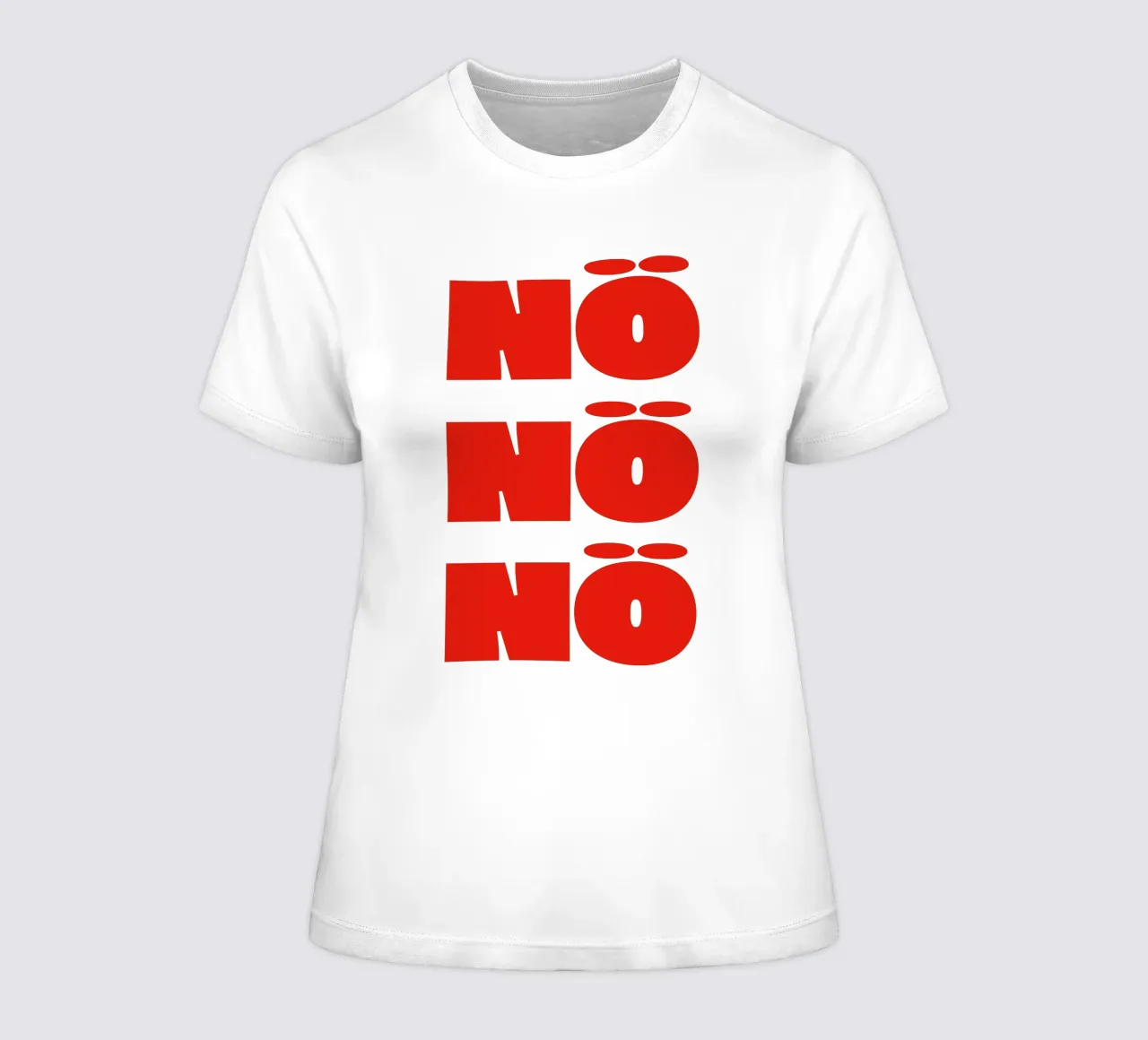 Nope women's fitted t-shirt by Flo Klein