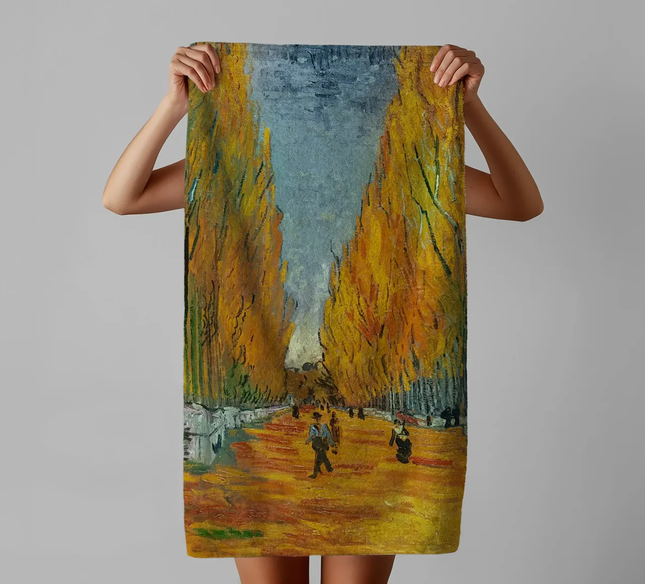 L'Allee des Alyscamps Arles asciugamano da bagno da ValerieArt