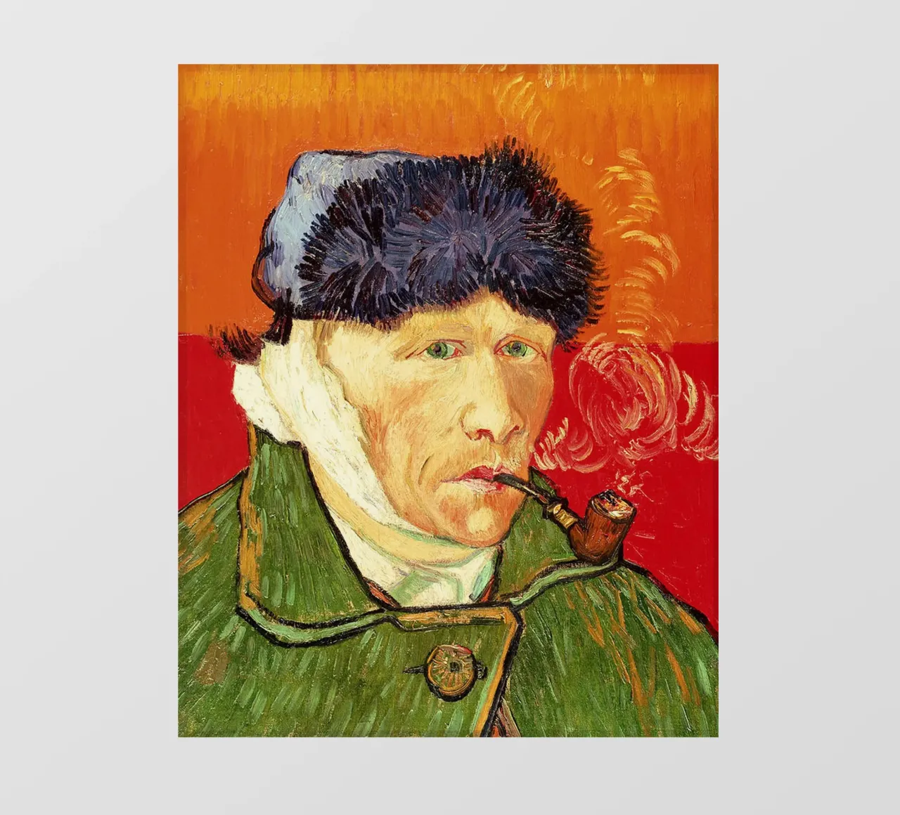 Autoritratto con orecchio fasciato e pipa telo in pvc da ValerieArt