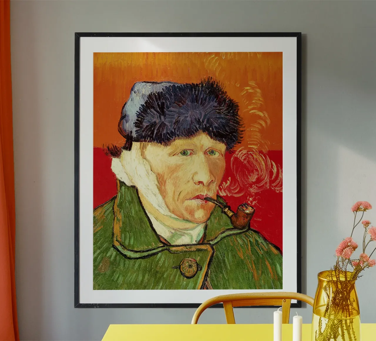 Autoritratto con orecchio fasciato e pipa carta hahnemühle da ValerieArt