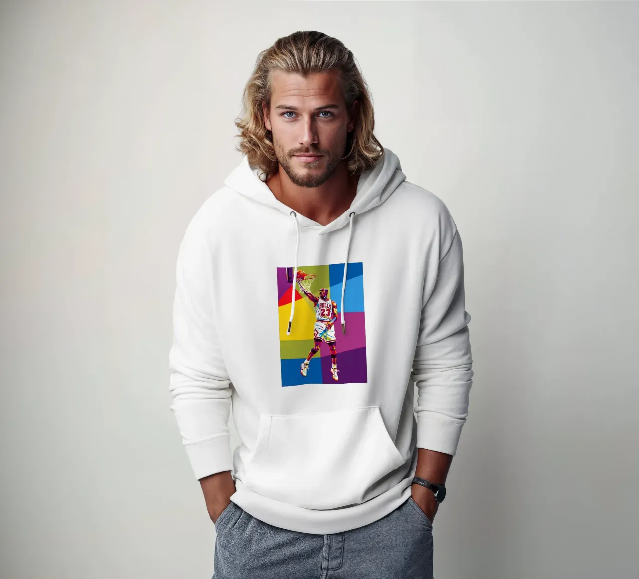 Michael Jordan WPAP art style felpa con cappuccio da Hantamrata