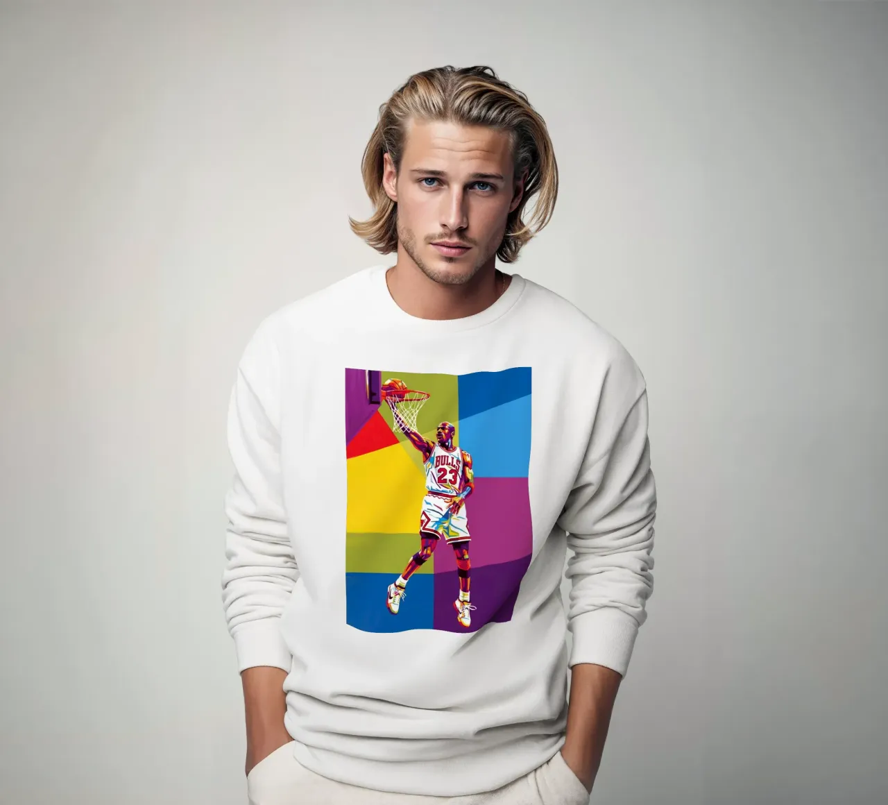 Michael Jordan WPAP art style felpa da Hantamrata
