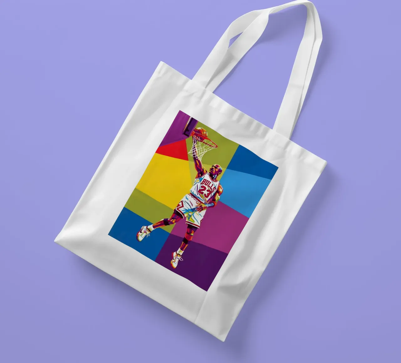 Michael Jordan WPAP art style borsa in juta da Hantamrata