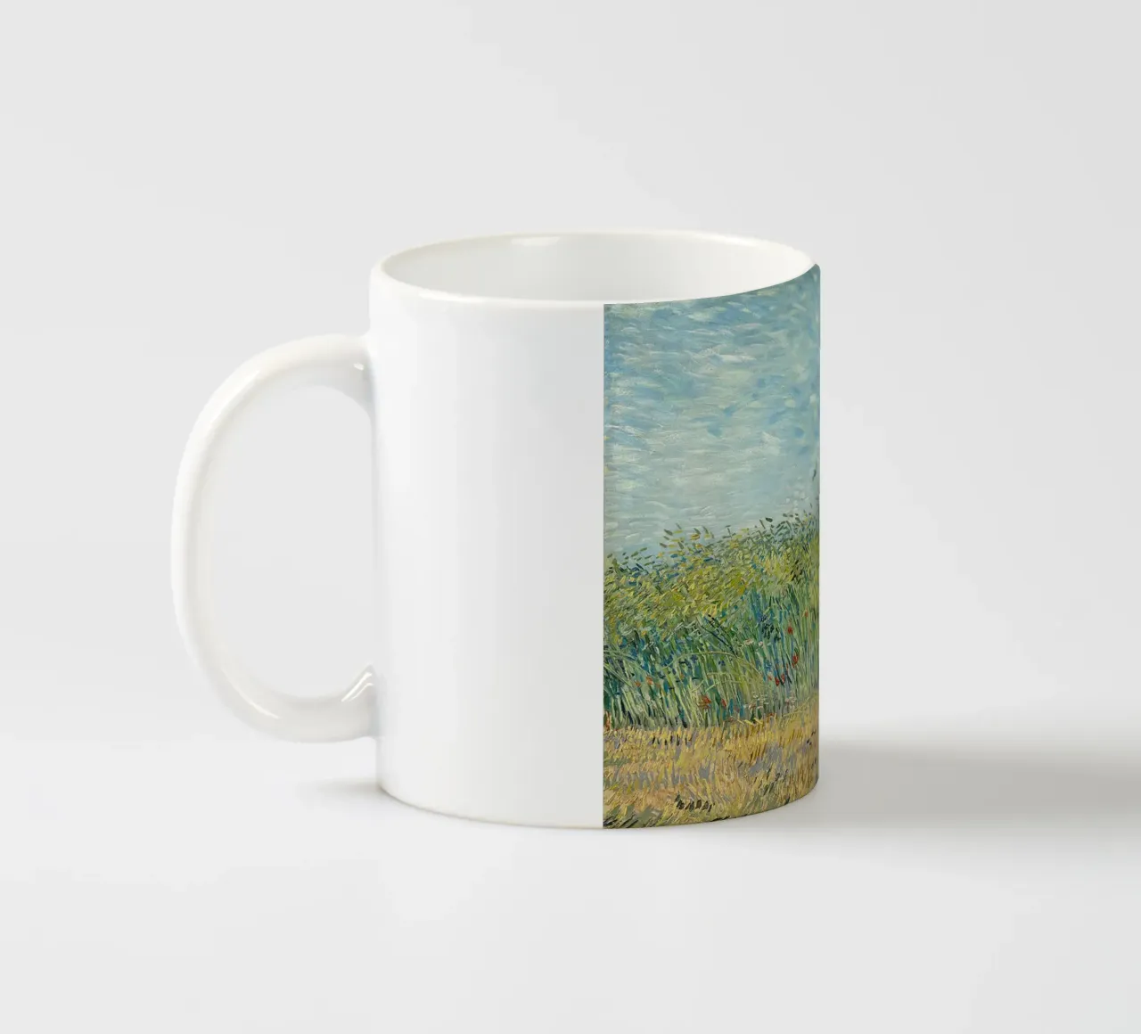 Campo di grano con pernice tazza in ceramica da ValerieArt
