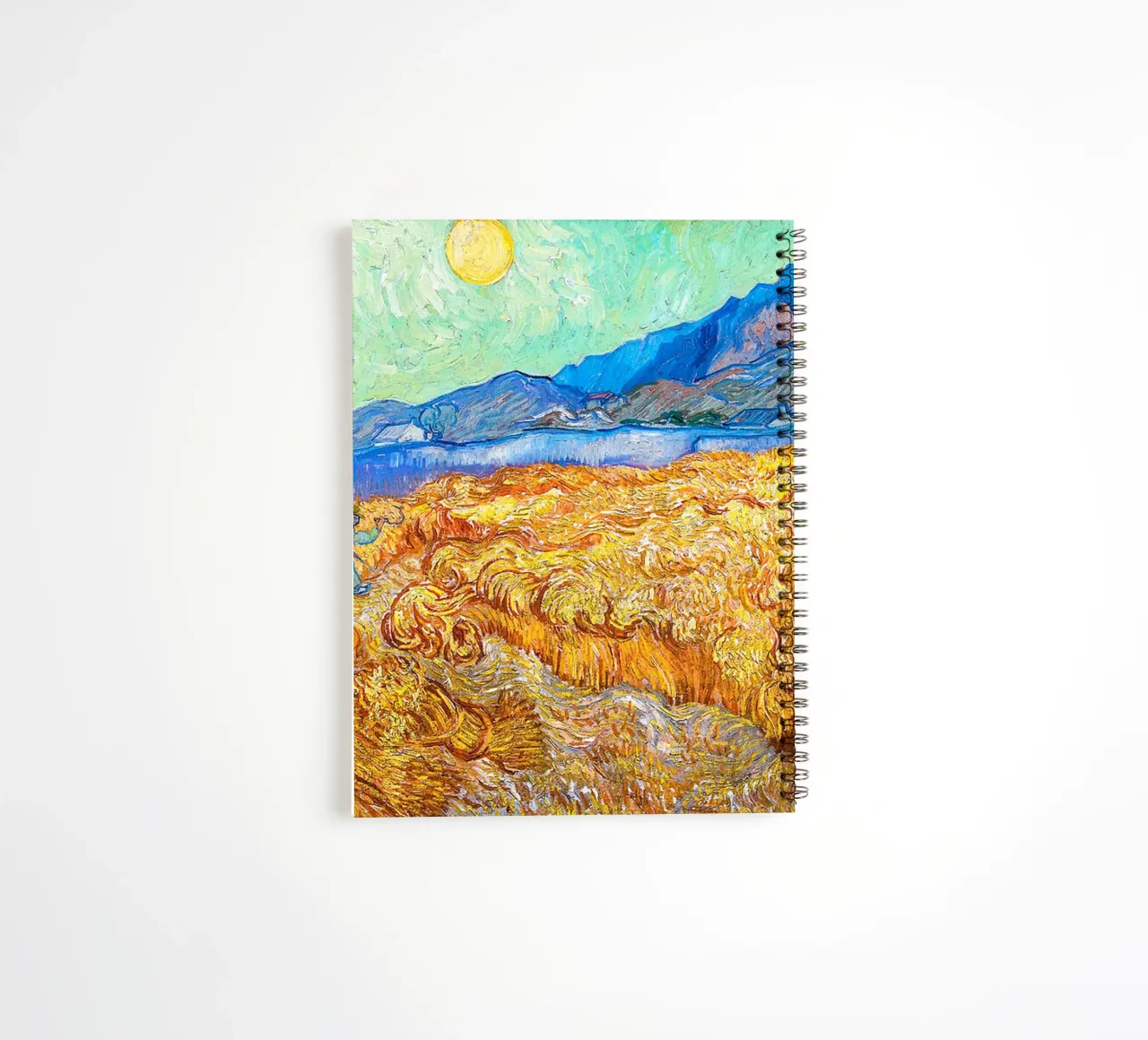 Wheatfield with a Reaper 1889 spiral notebook by ValerieArt
