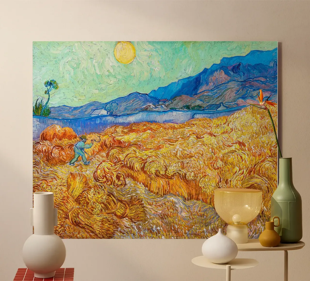 Champ de blé avec une faucheuse 1889 plexiglas de ValerieArt