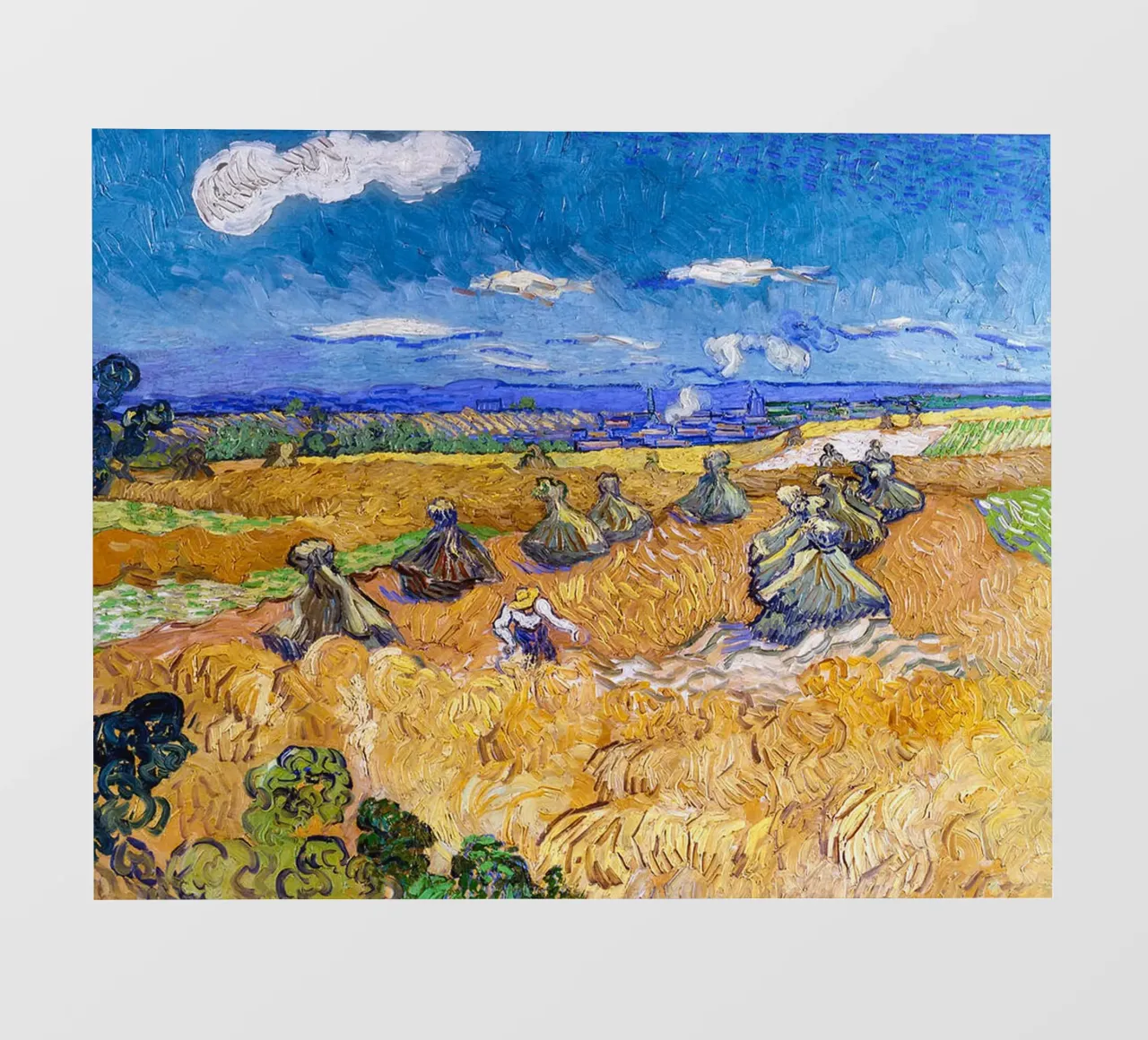Campi di grano con mietitore Auvers 1888 telo in pvc da ValerieArt