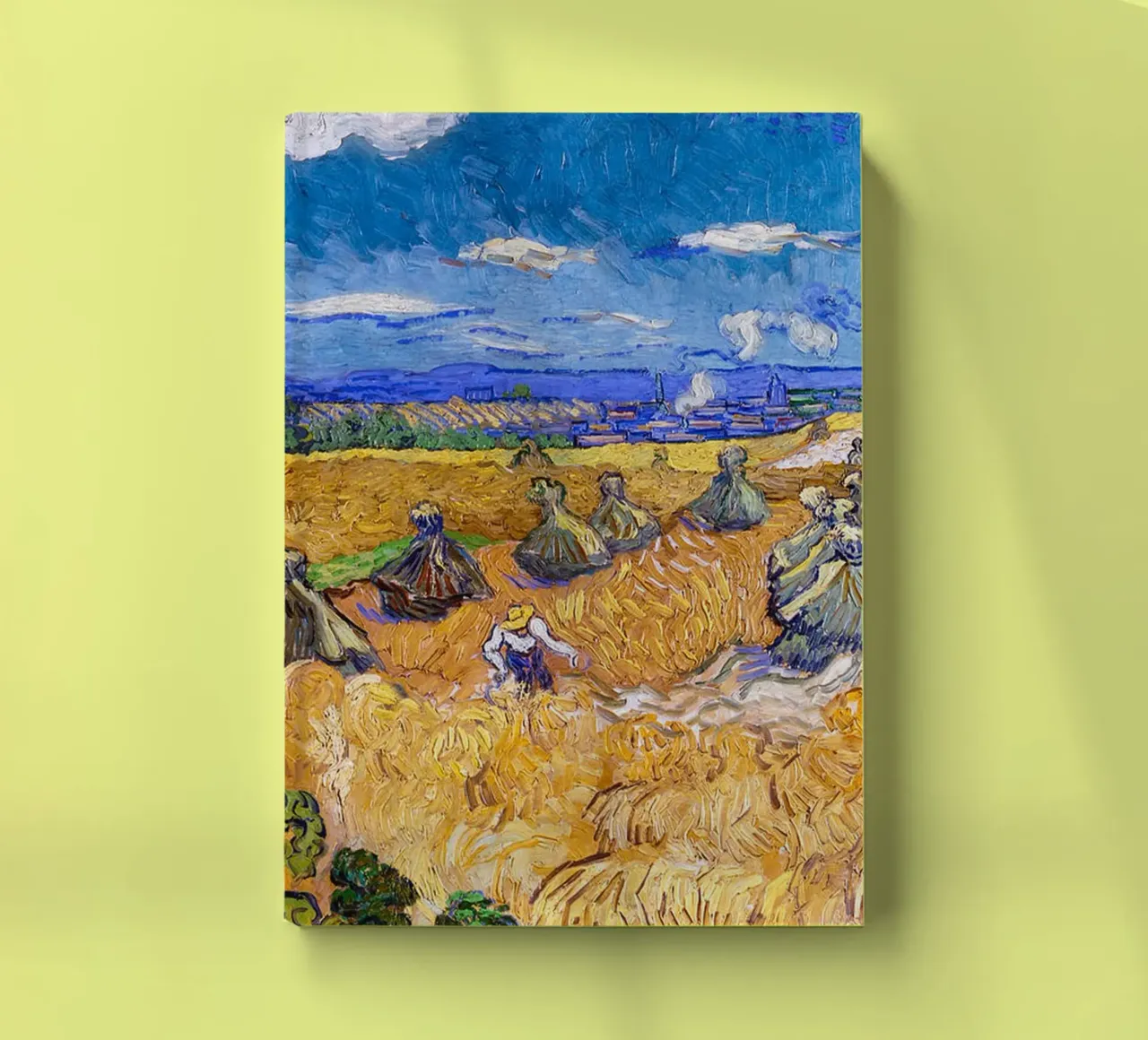 Wheat Fields with Reaper Auvers 1888 notebook by ValerieArt