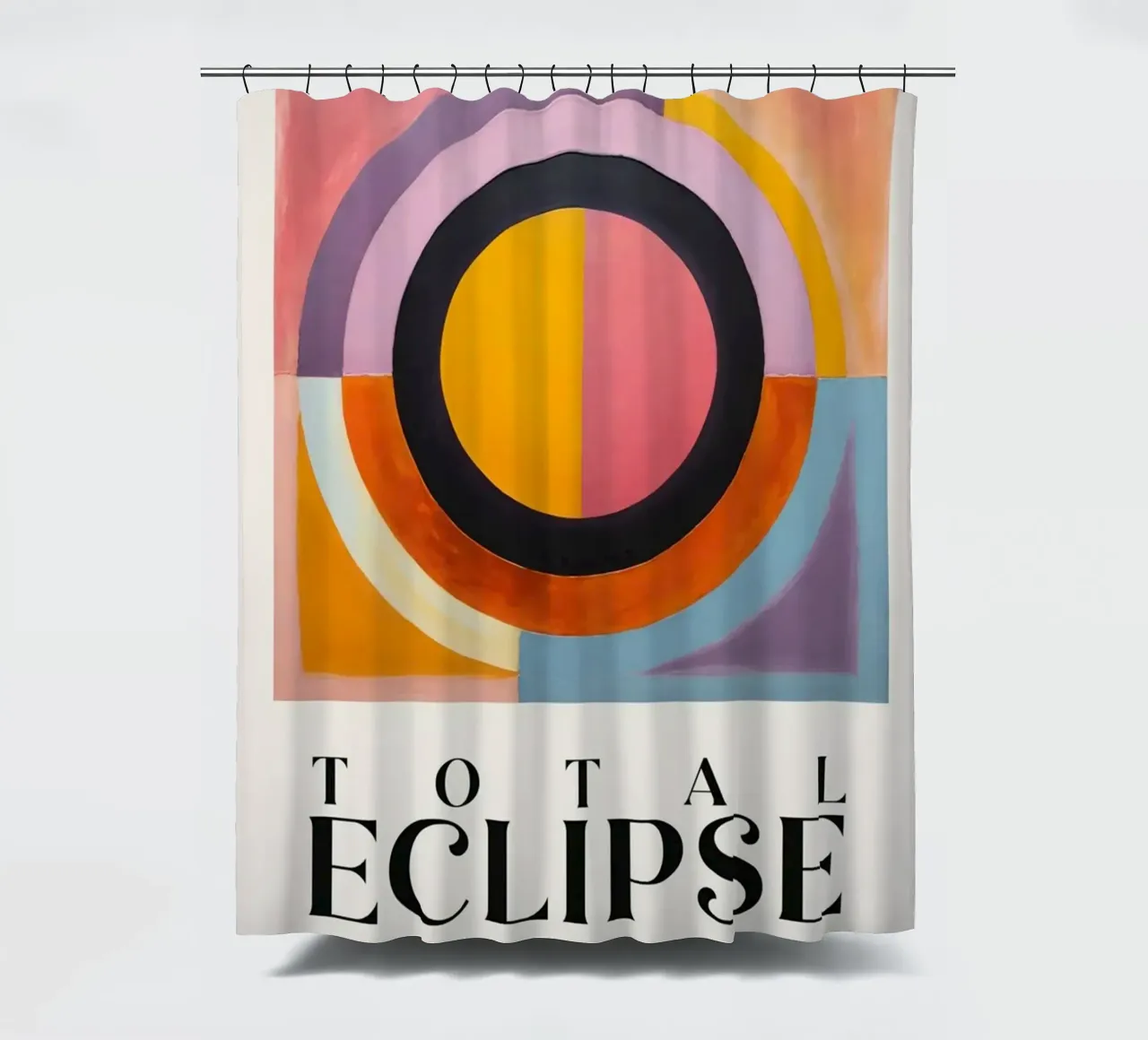 Eclipse total cortina de baño de cosmos studio