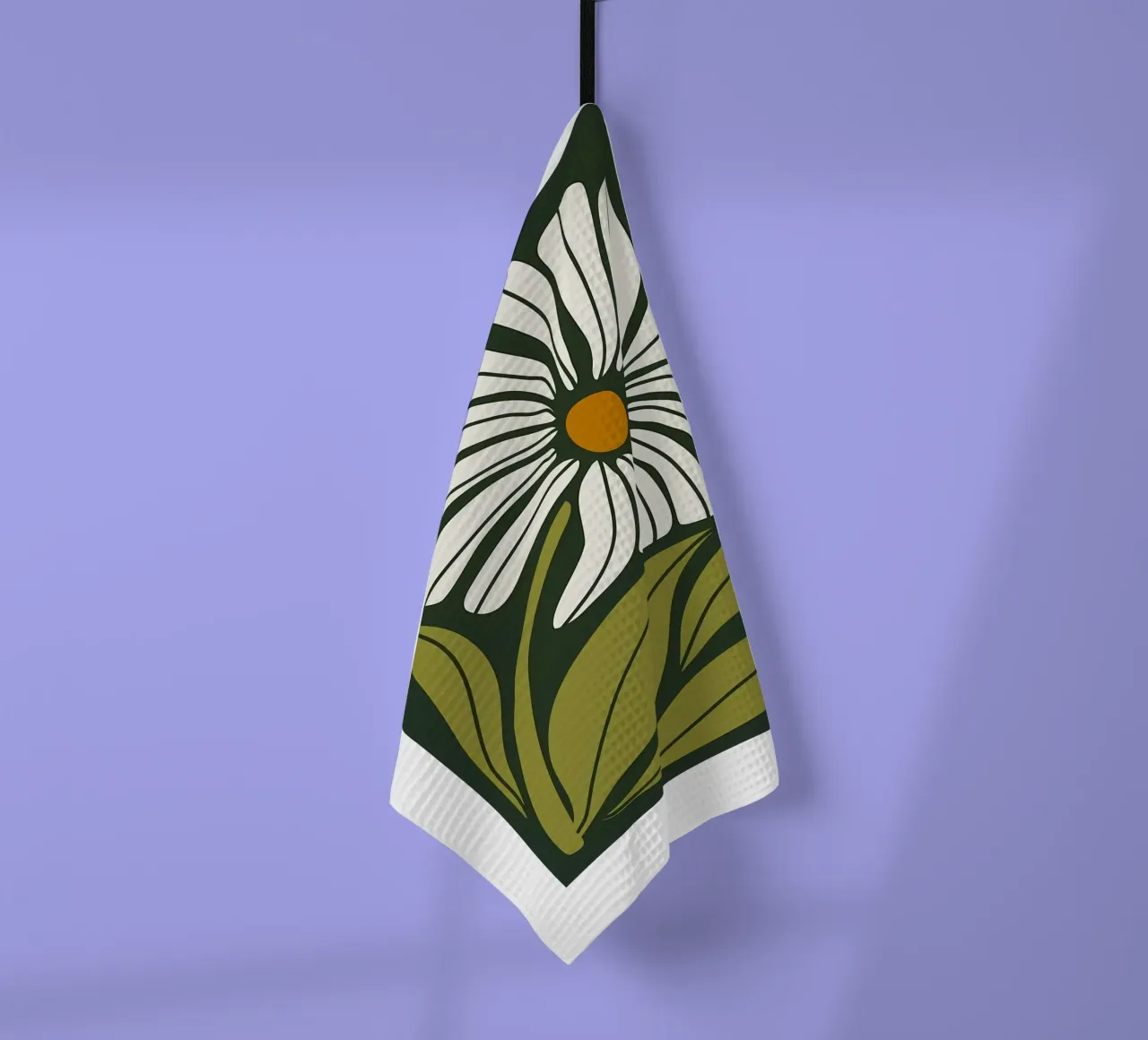 Fleur abstraite Groovy torchon de Daron
