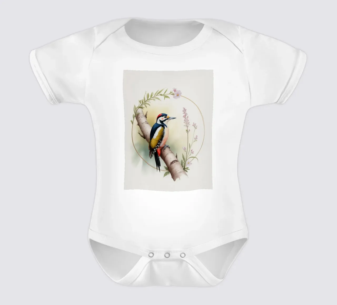 Tapp the little woodpecker body neonato maniche corte da Klitzeklein
