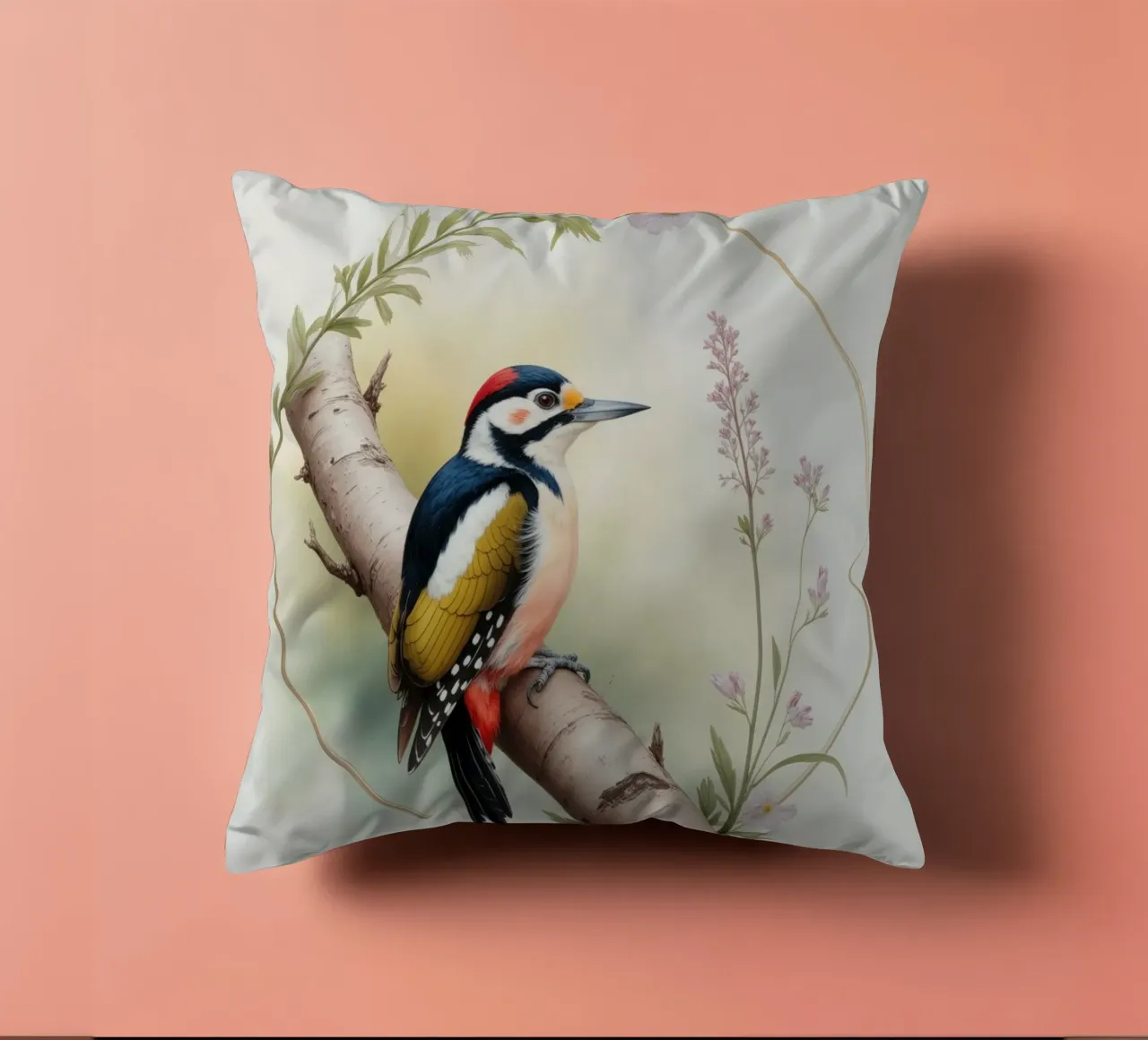 Tapp the little woodpecker cuscino da Klitzeklein