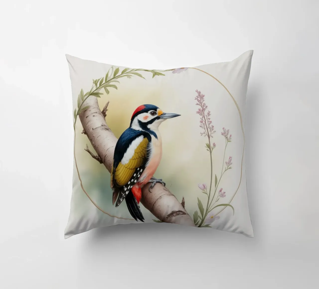 Tapp the little woodpecker cuscino da Klitzeklein