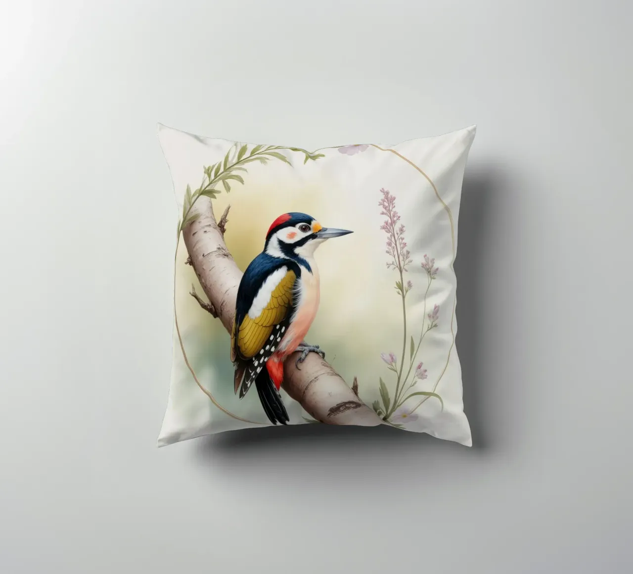 Tapp the little woodpecker cuscino da Klitzeklein